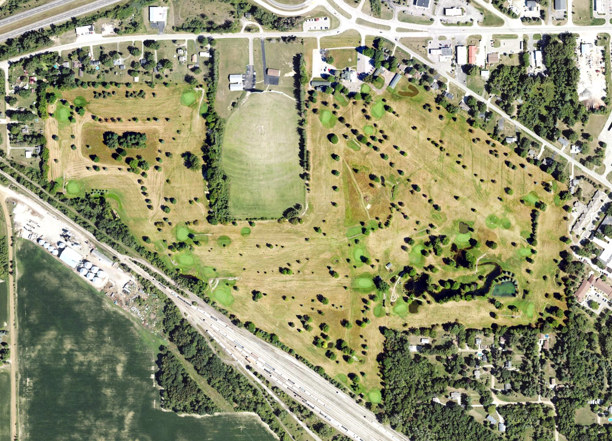 Aerial view of Dutch Hollow Golf Club, MI