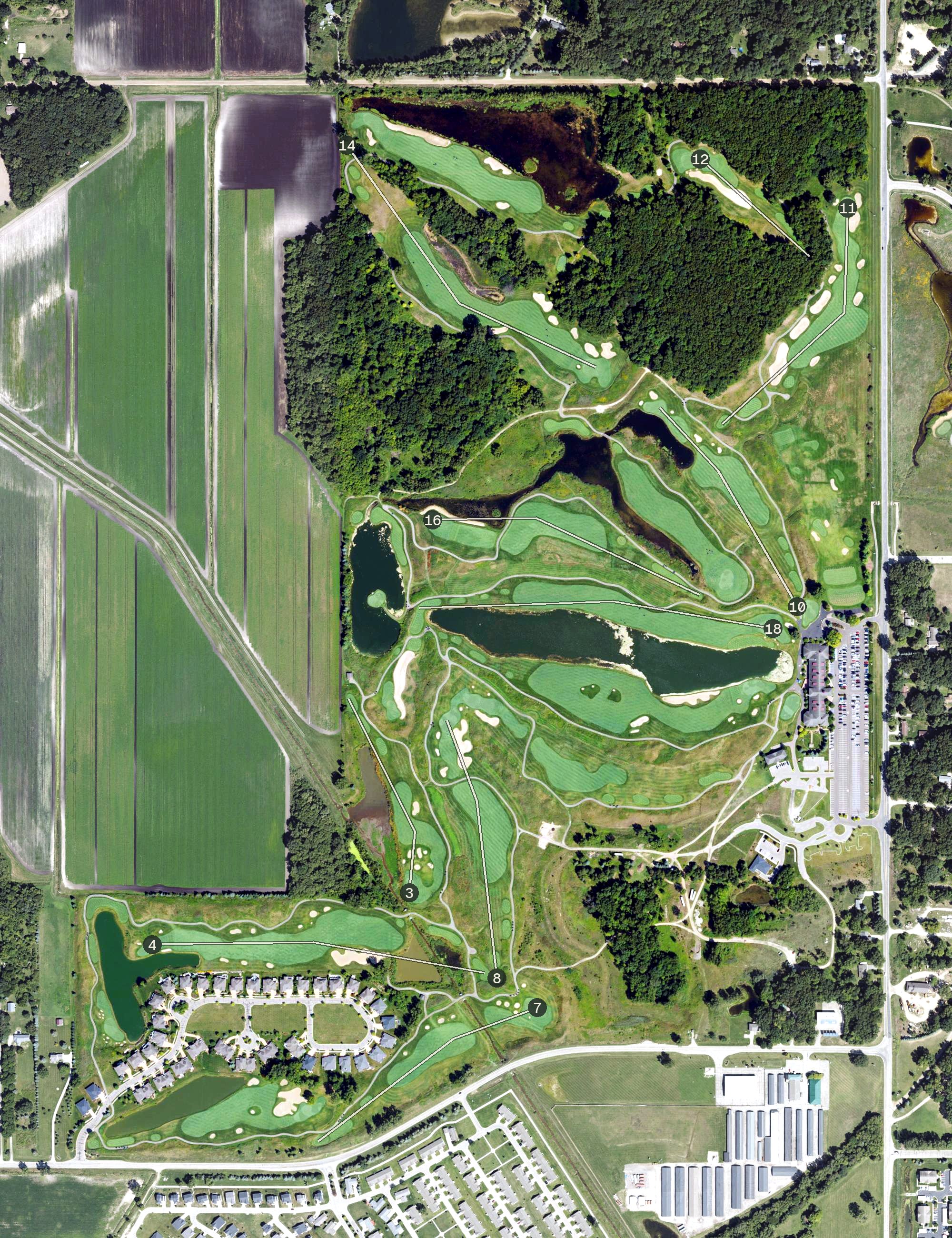 Aerial view of Eagle Eye Golf Club, MI