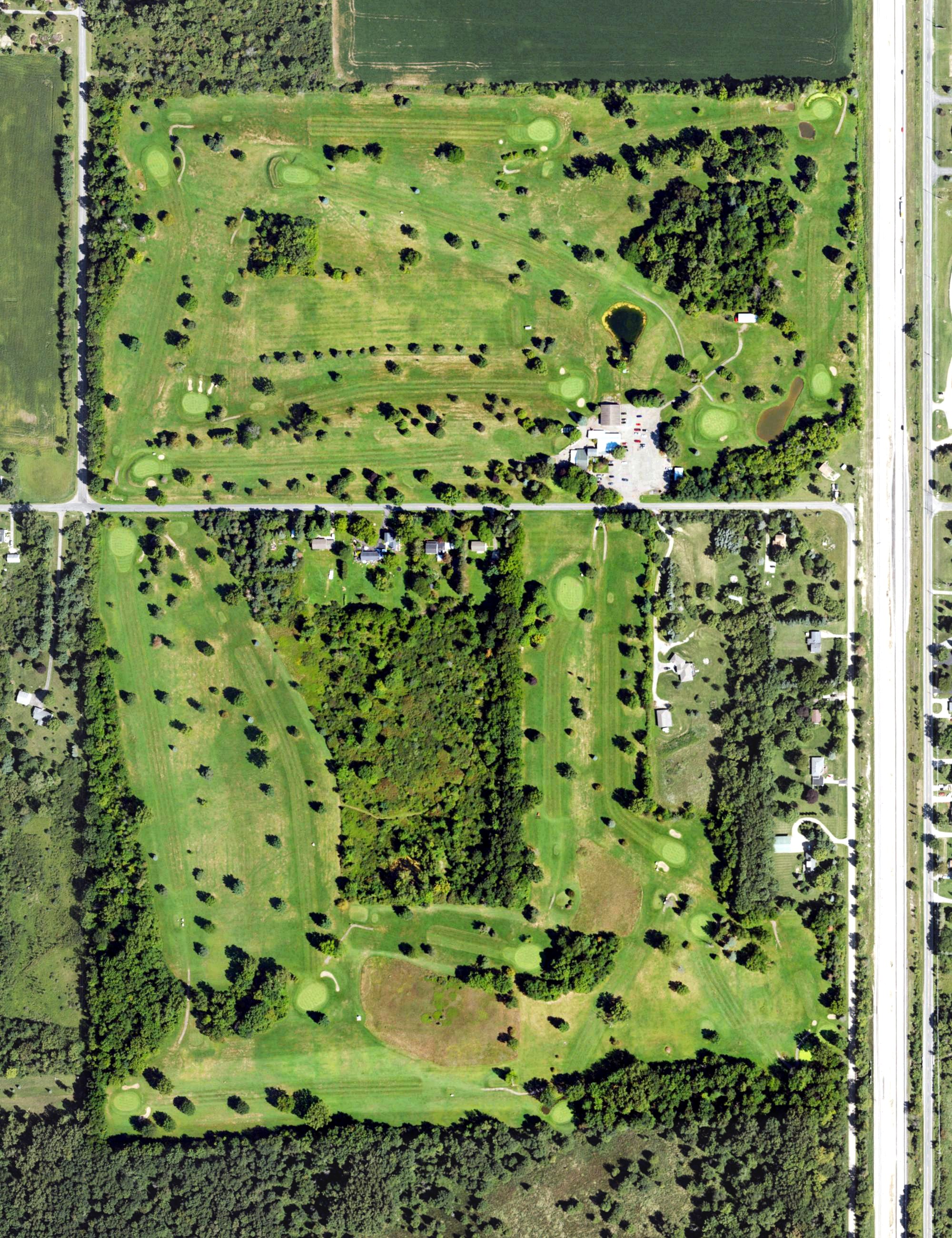 Aerial view of Eagle View Golf Club, MI