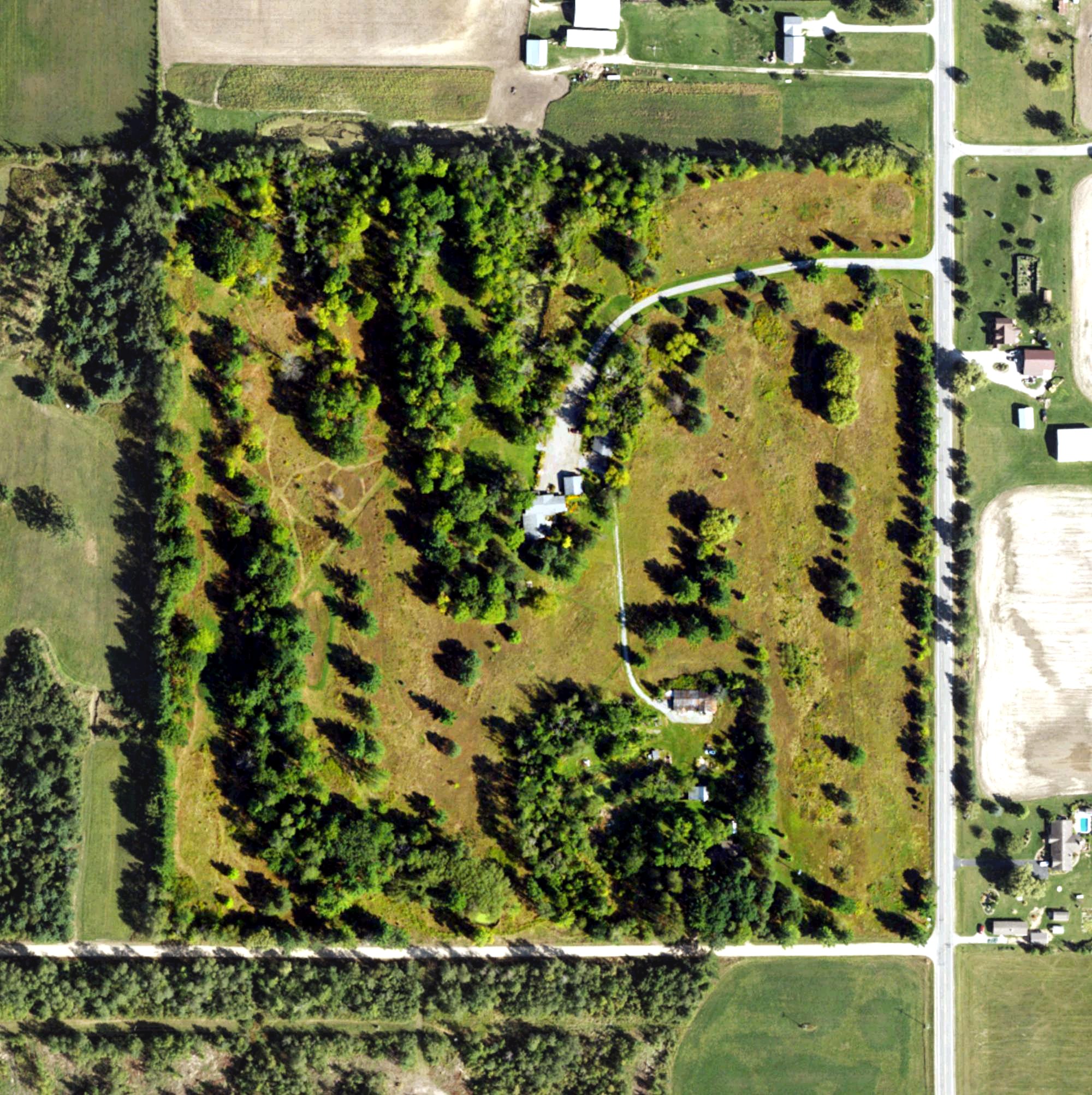 Aerial view of Edgewood Greens Golf Course, MI