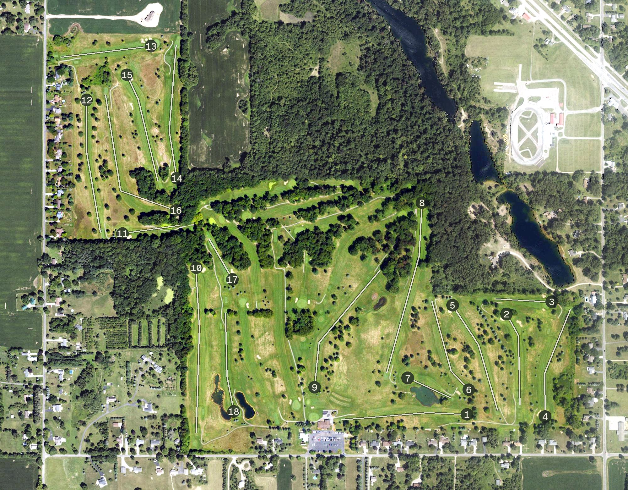 Aerial view of El Dorado Golf Course, MI