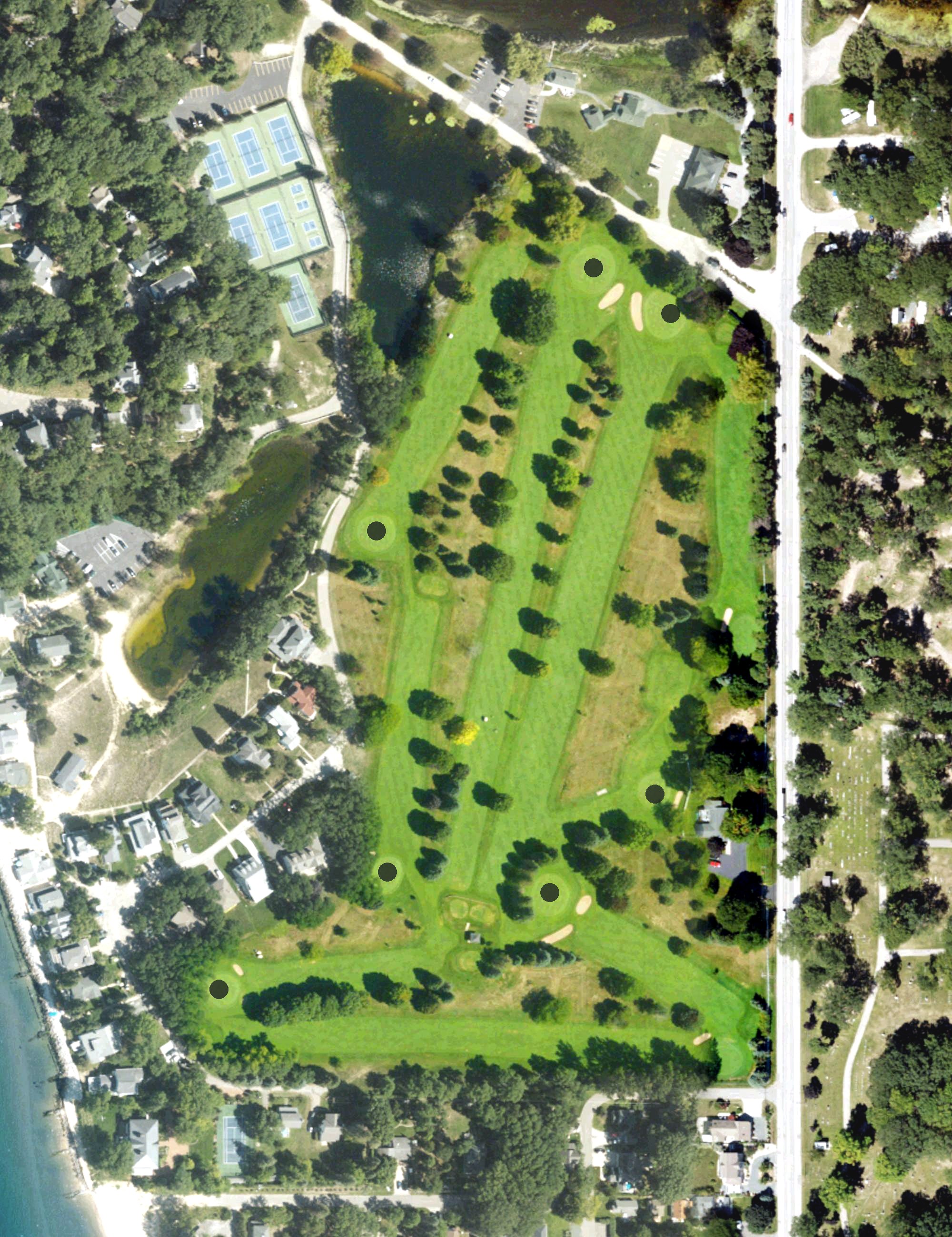Aerial view of Epworth Heights Golf Course, MI