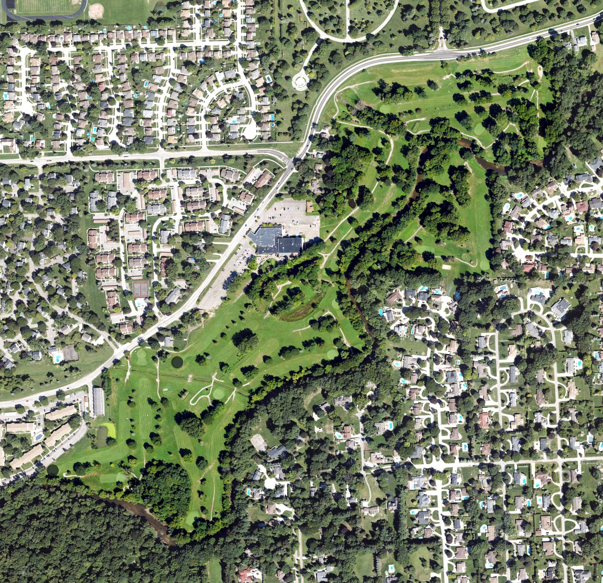 Aerial view of Fern Hill Golf Club, MI