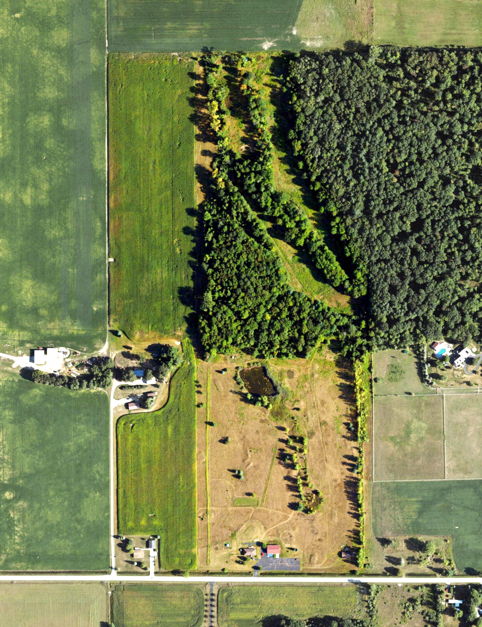 Aerial view of Forest View Golf Center, MI