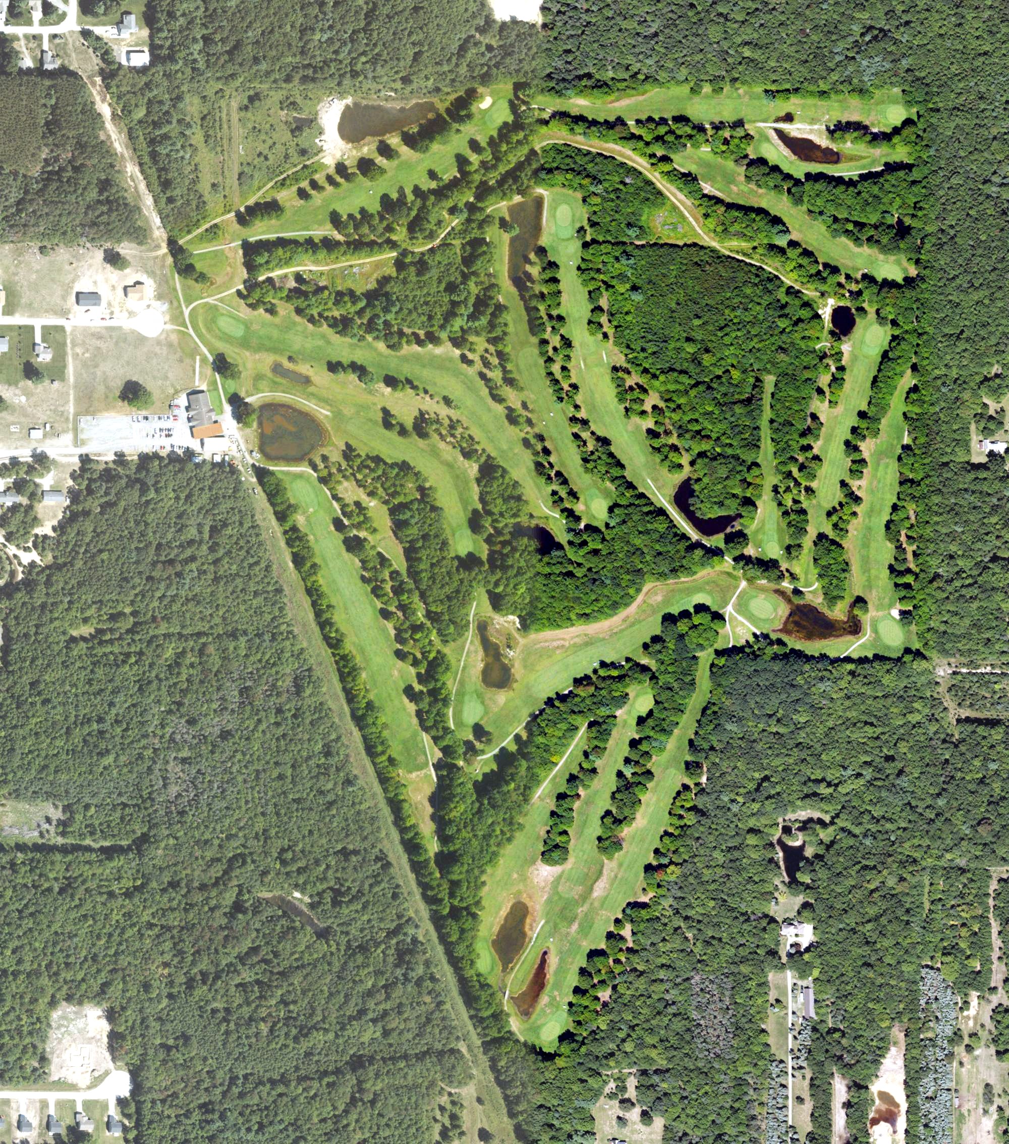 Aerial view of Fruitport Golf Club, MI