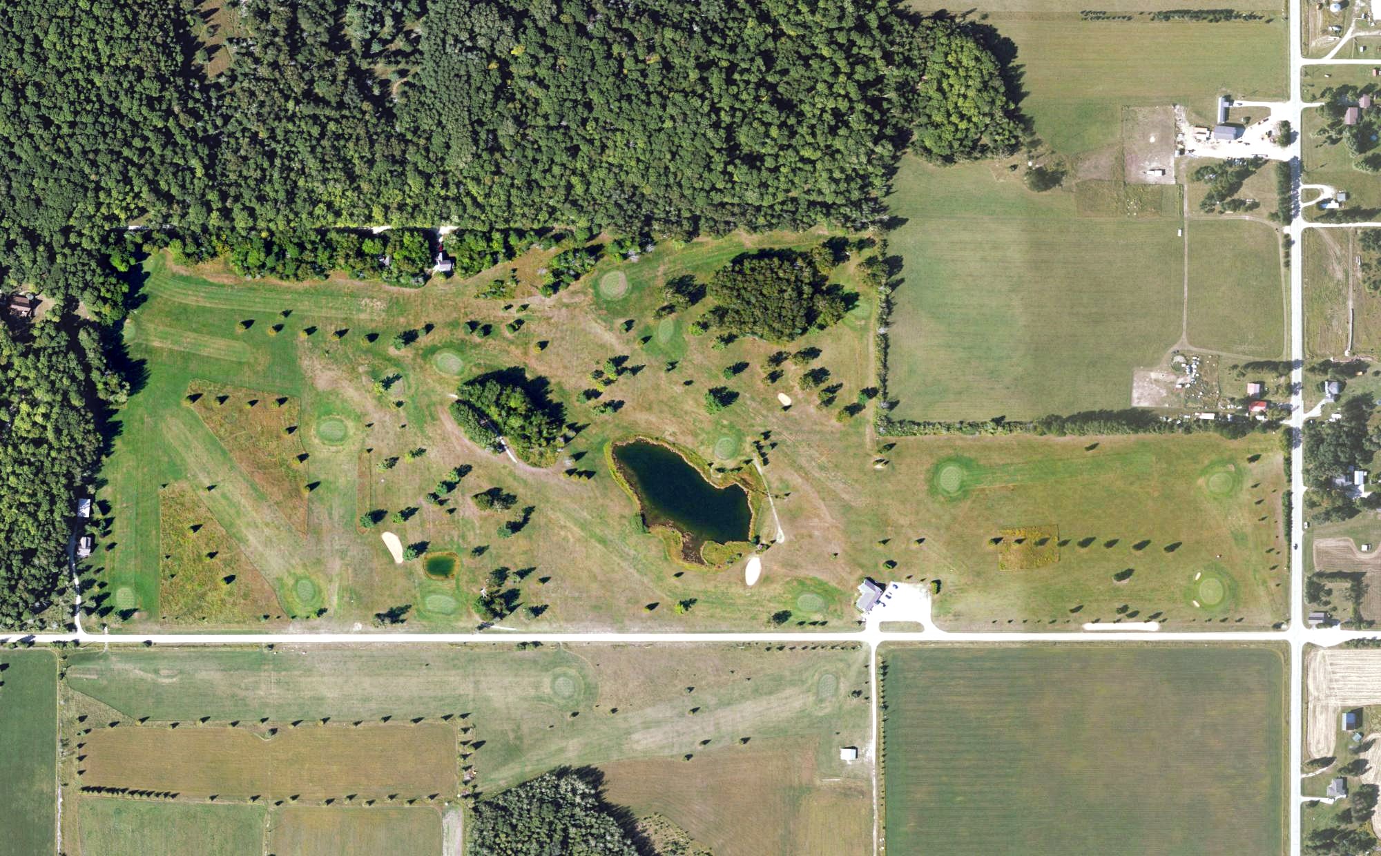 Aerial view of Garden Golf Club, MI