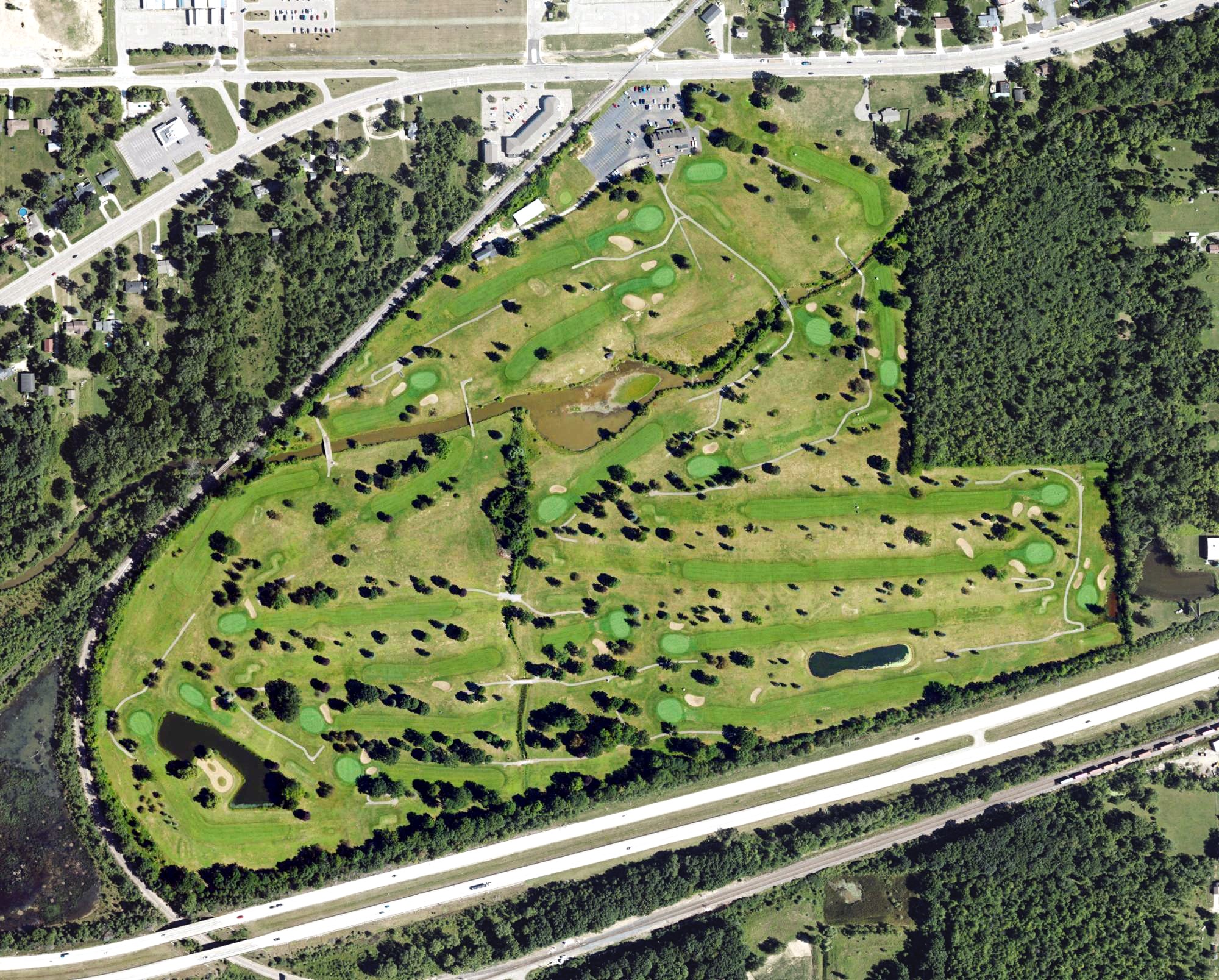 Aerial view of Genesee Valley Meadows Golf Course, MI