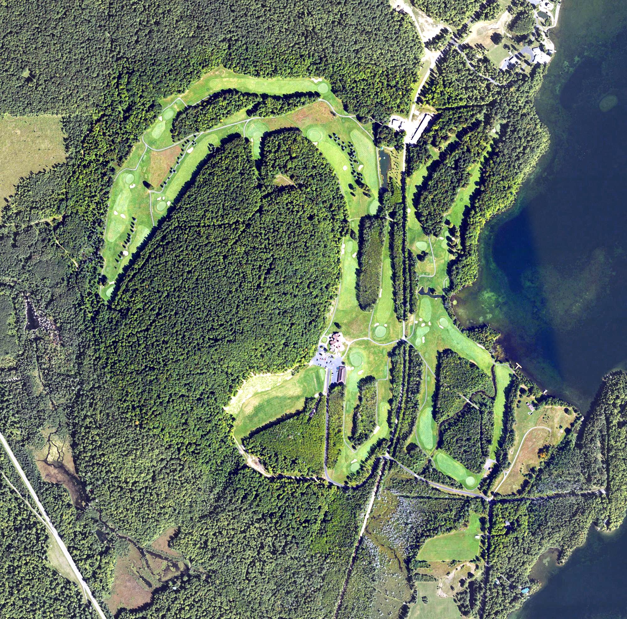 Aerial view of George Young Golf Course, MI