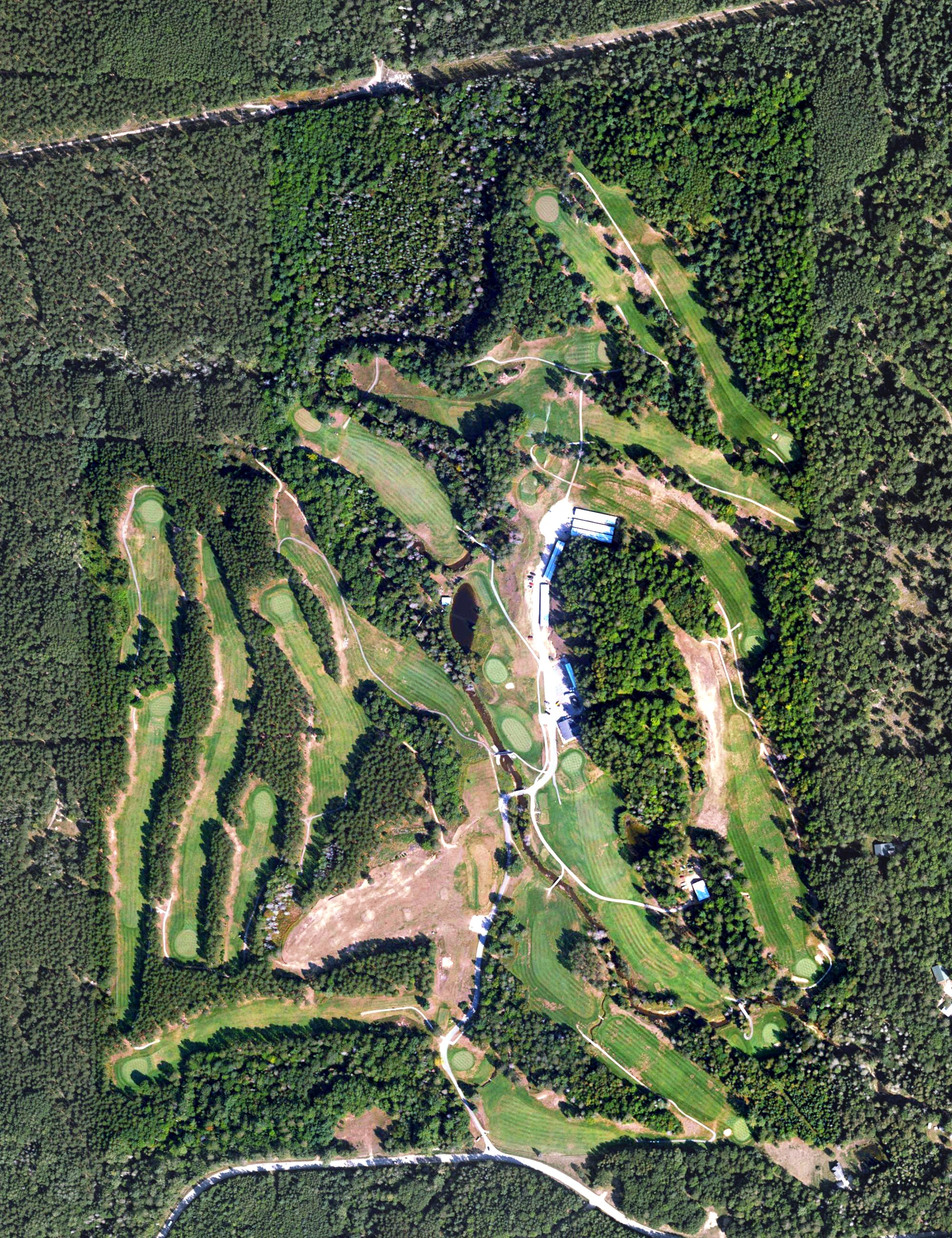Aerial view of Gladstone Golf Club, MI