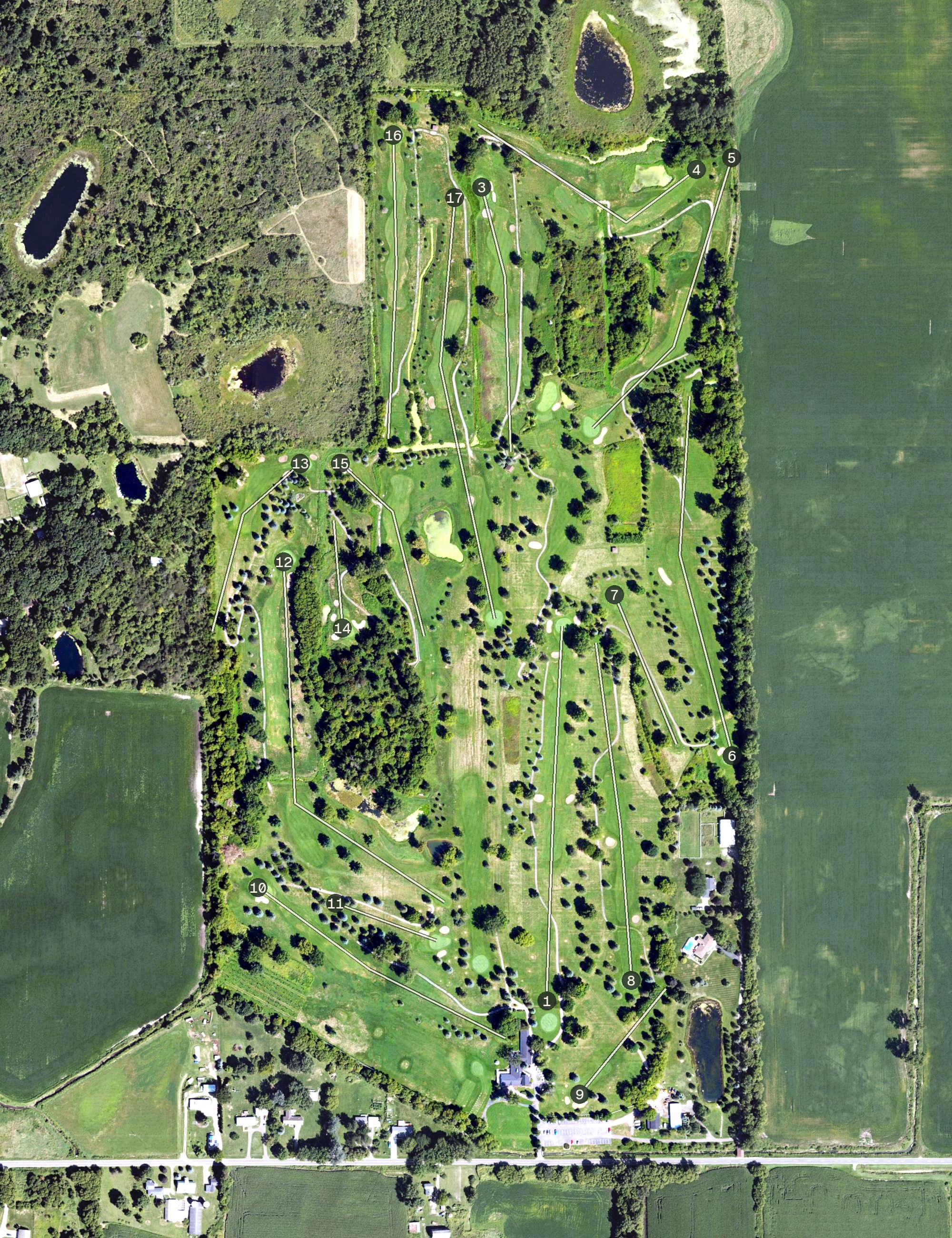 Aerial view of Glenbrier Golf Course, MI