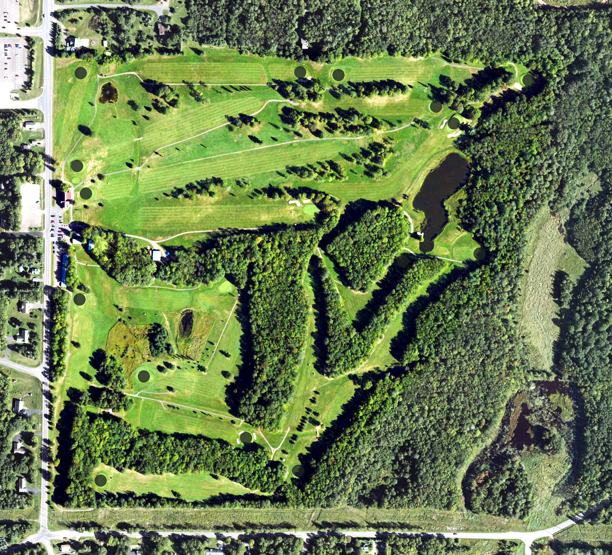 Aerial view of Gogebic Country Club, MI