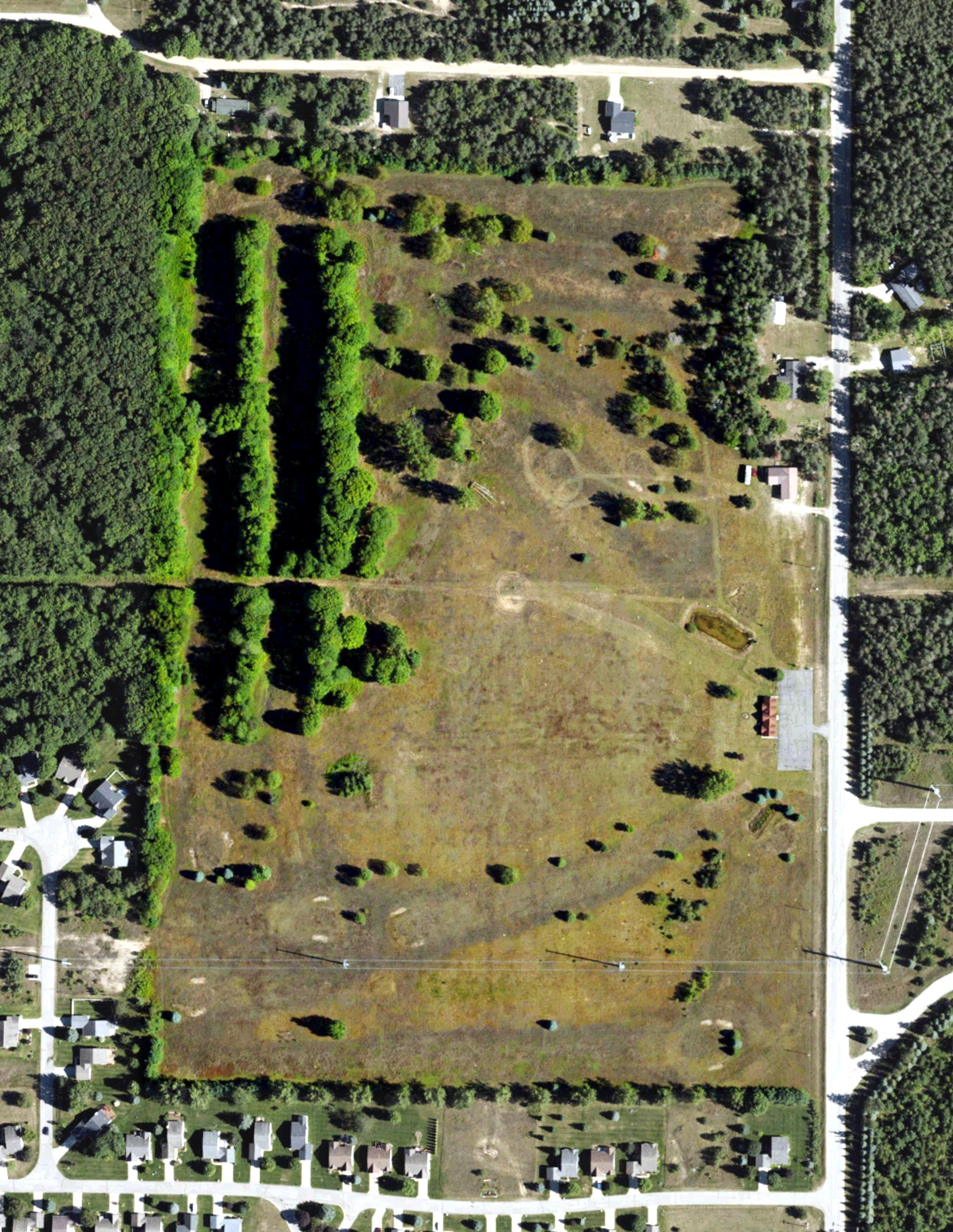 Aerial view of Green Trees Golf Course, MI