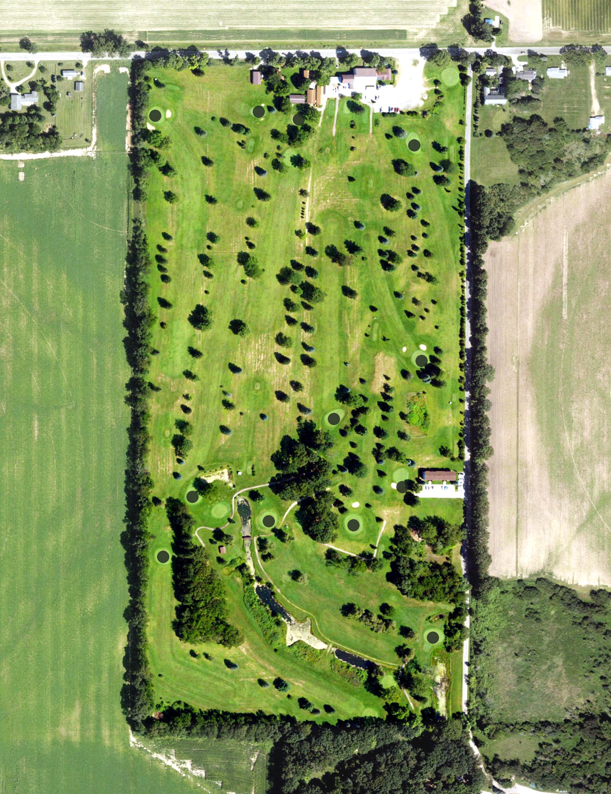 Aerial view of Green Valley Golf Course, MI