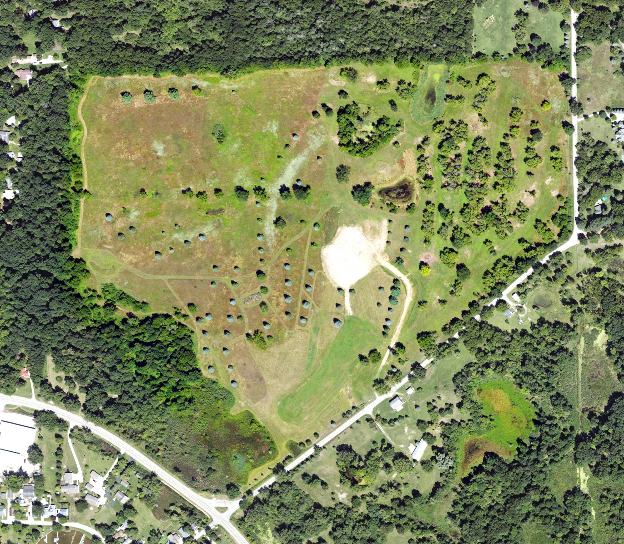 Aerial view of Greenbriar Golf Course, MI