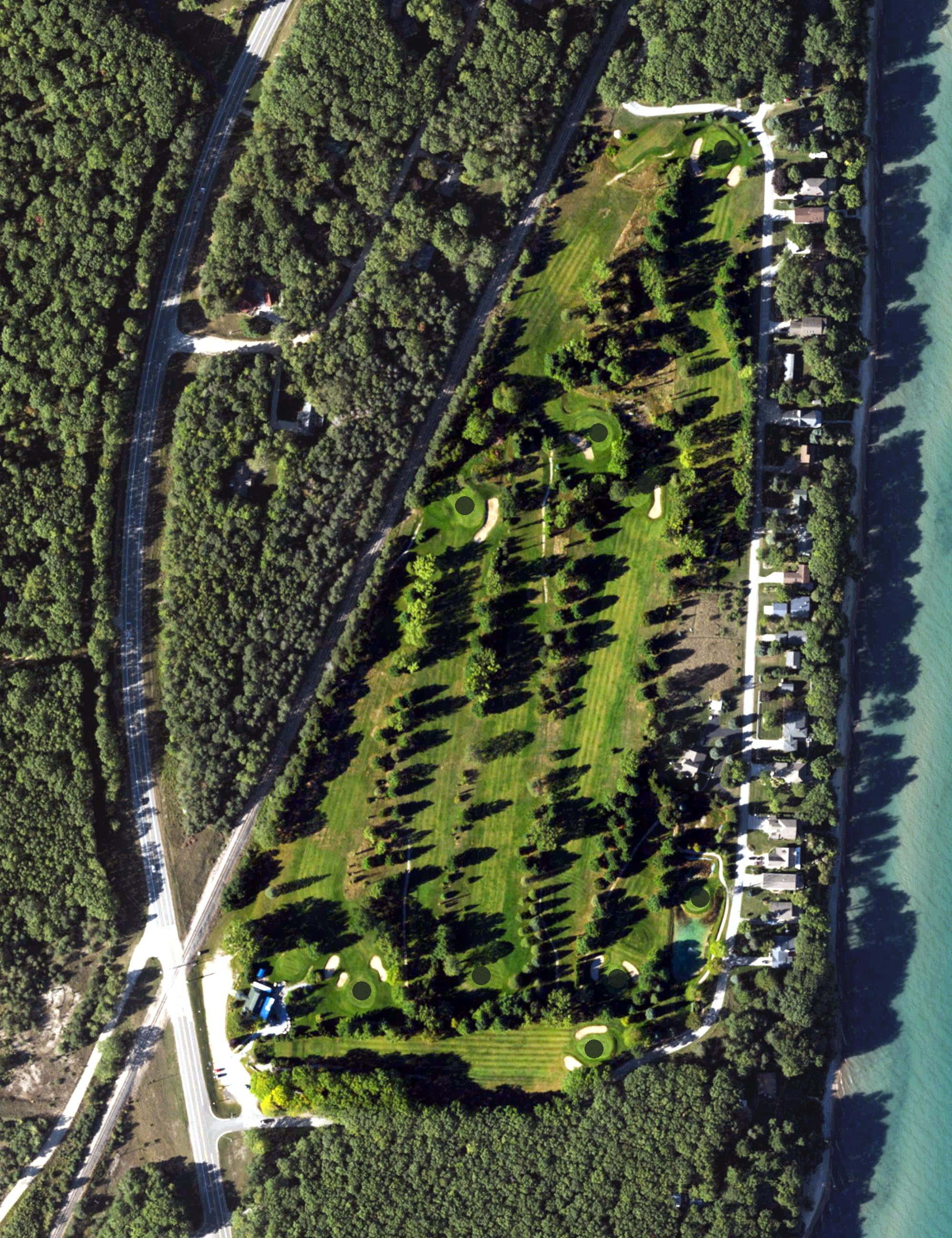 Aerial view of Greenbush Golf Course, MI