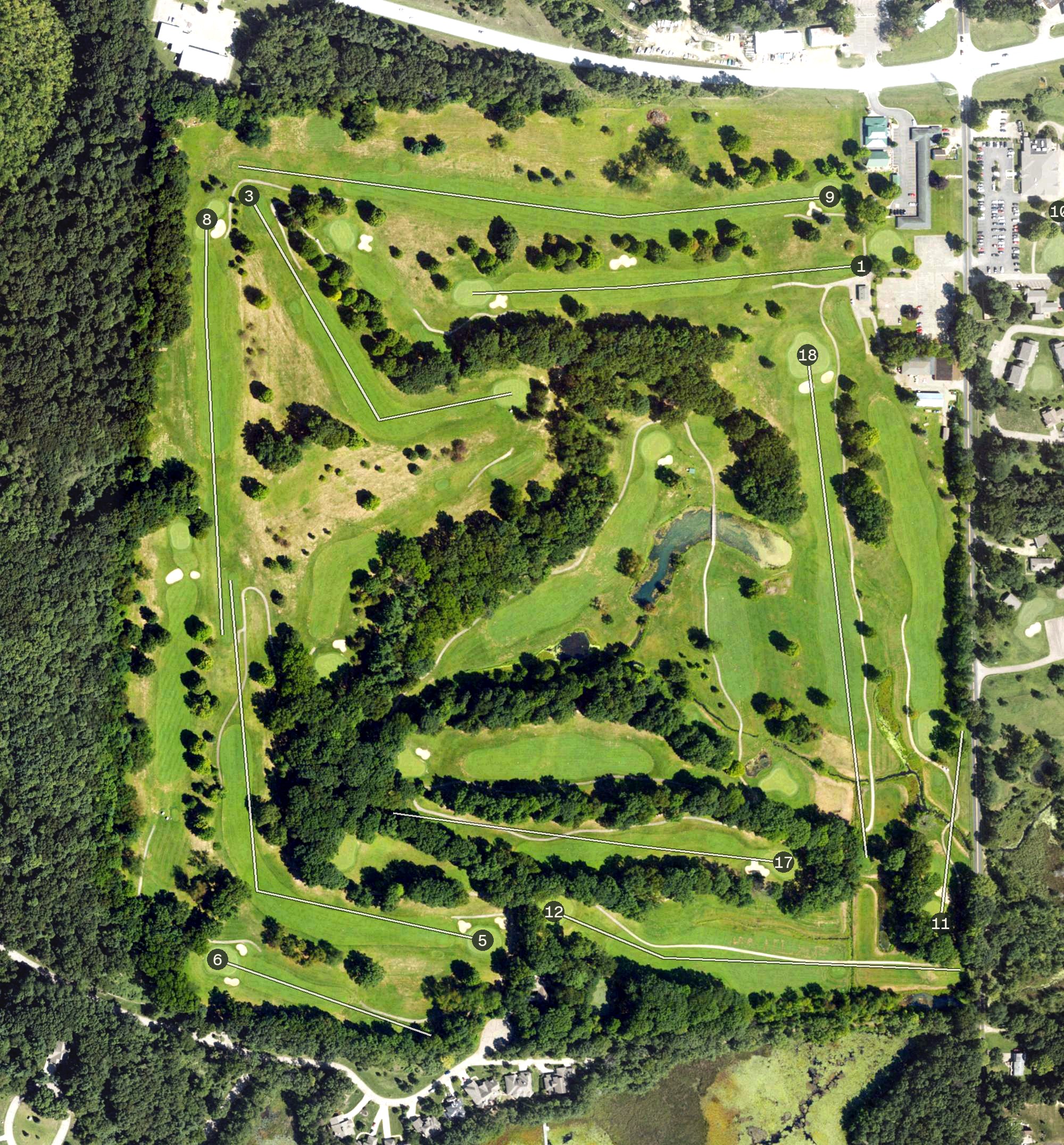 Aerial view of Gull Lake View West, MI