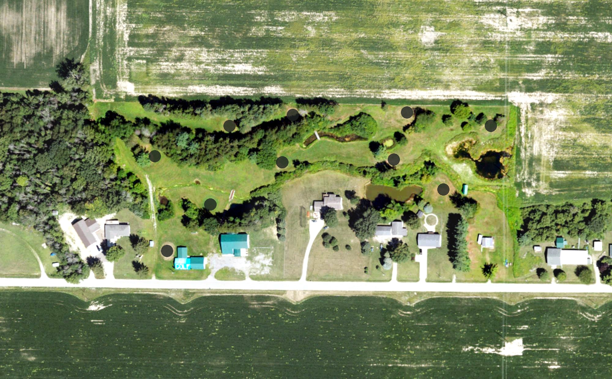 Aerial view of Gully Golf Course, MI