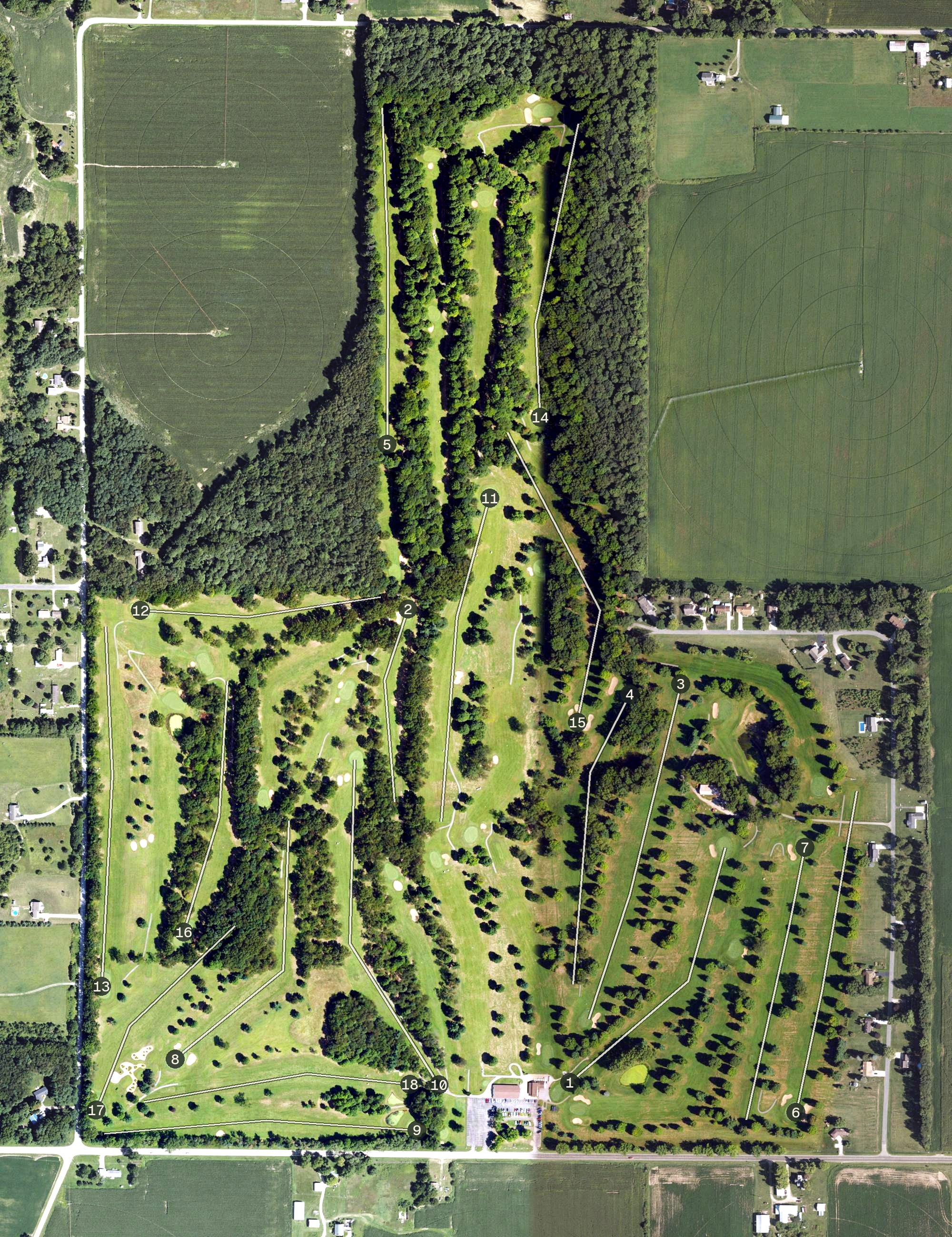 Aerial view of Hampshire Country Club, MI