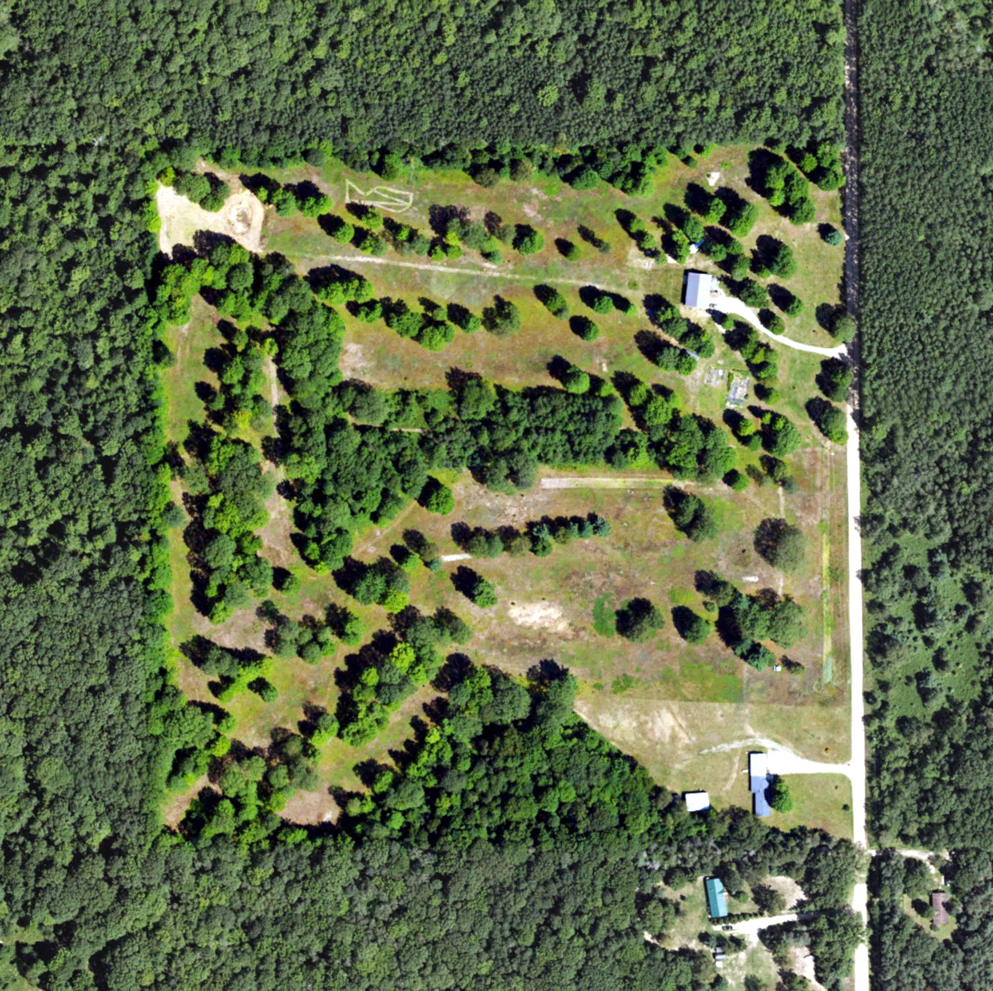 Aerial view of Hawk Golf Course, MI