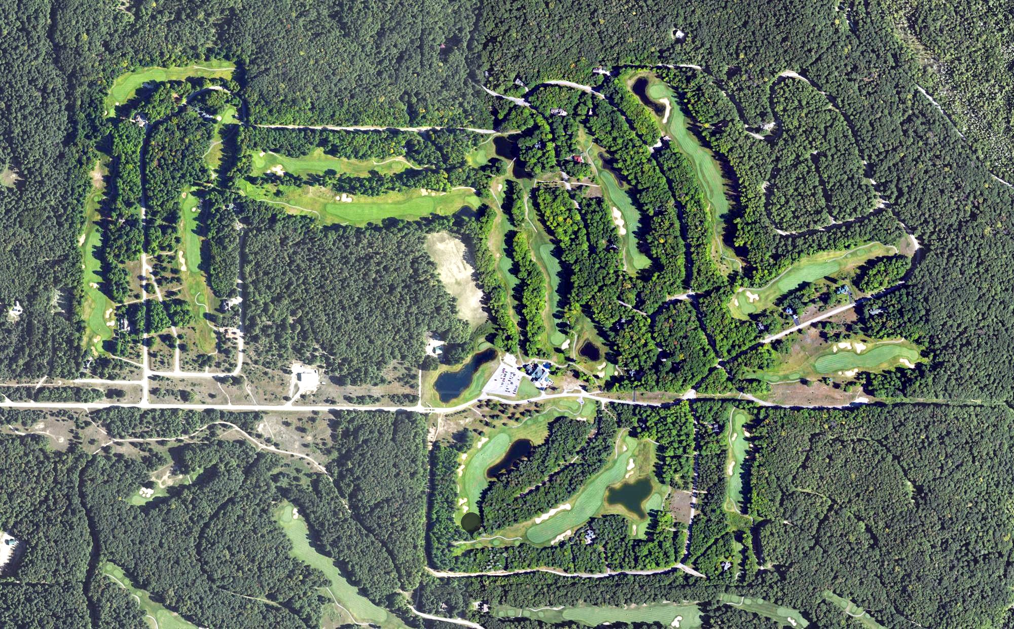 Aerial view of Hawk's Eye Golf Course, MI
