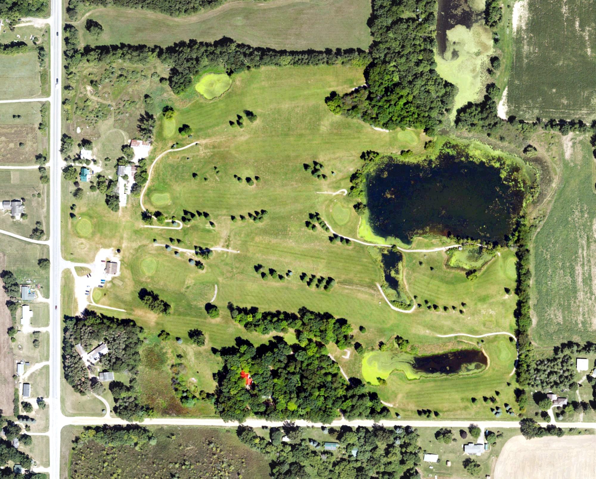 Aerial view of Hickory Hills Golf Course, MI