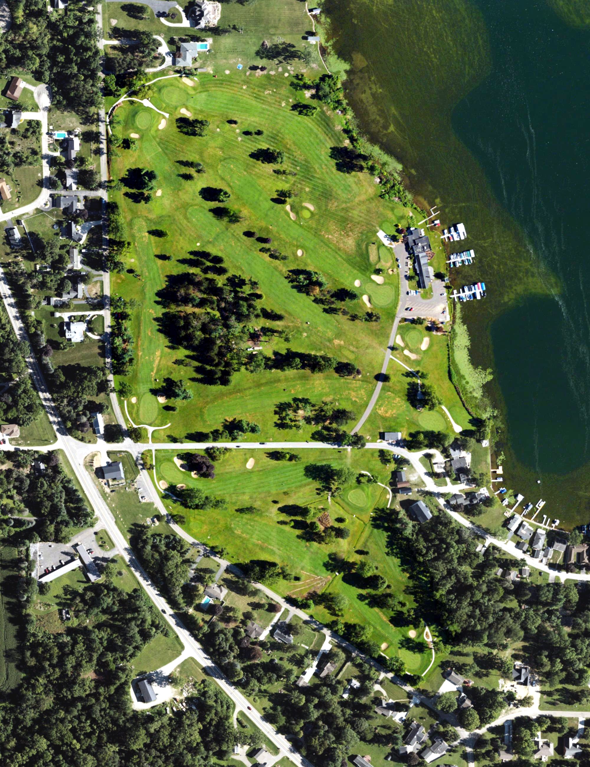 Aerial view of Hillsdale Country Club, MI