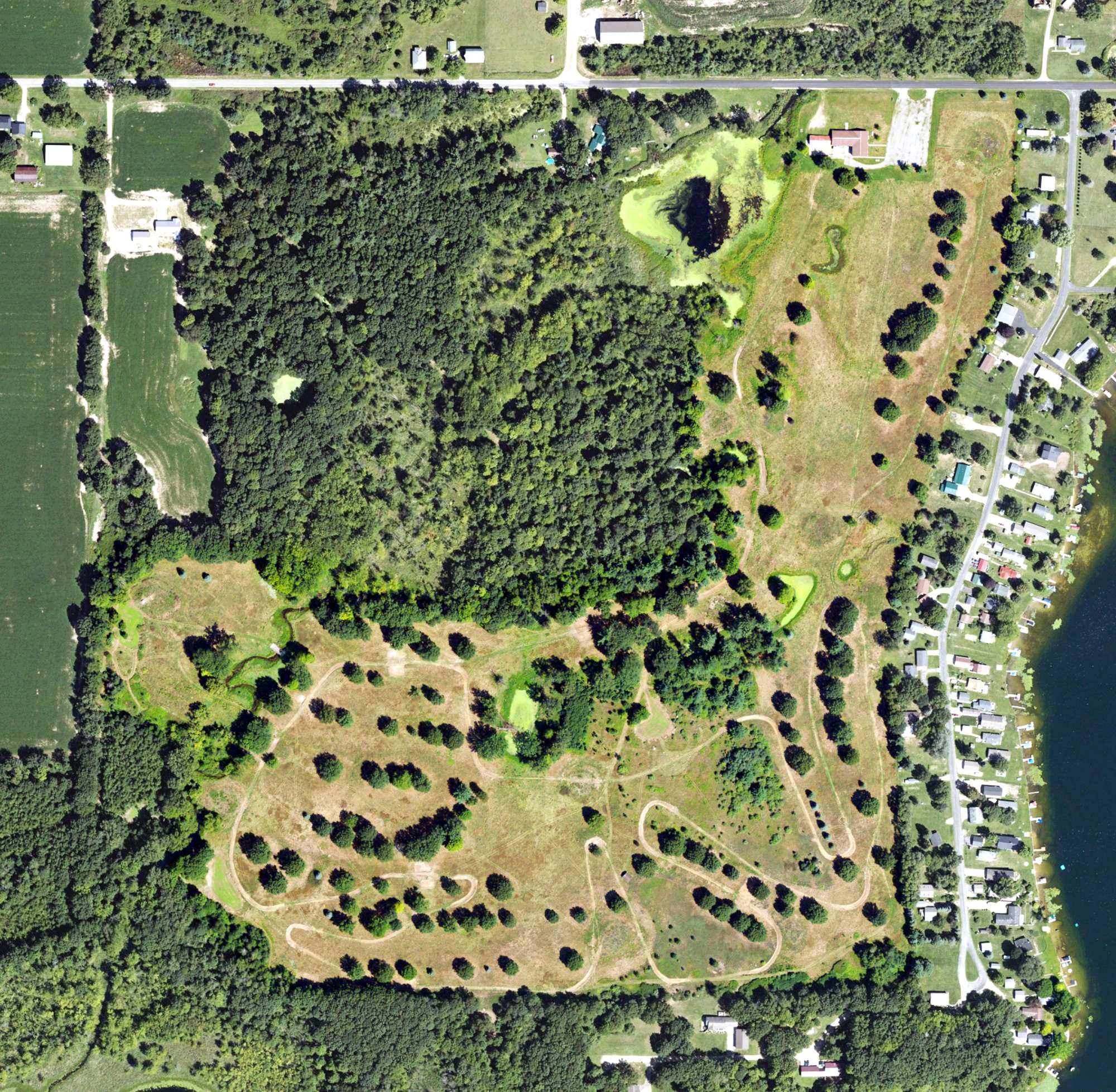 Aerial view of Holland Lake Golf Course, MI