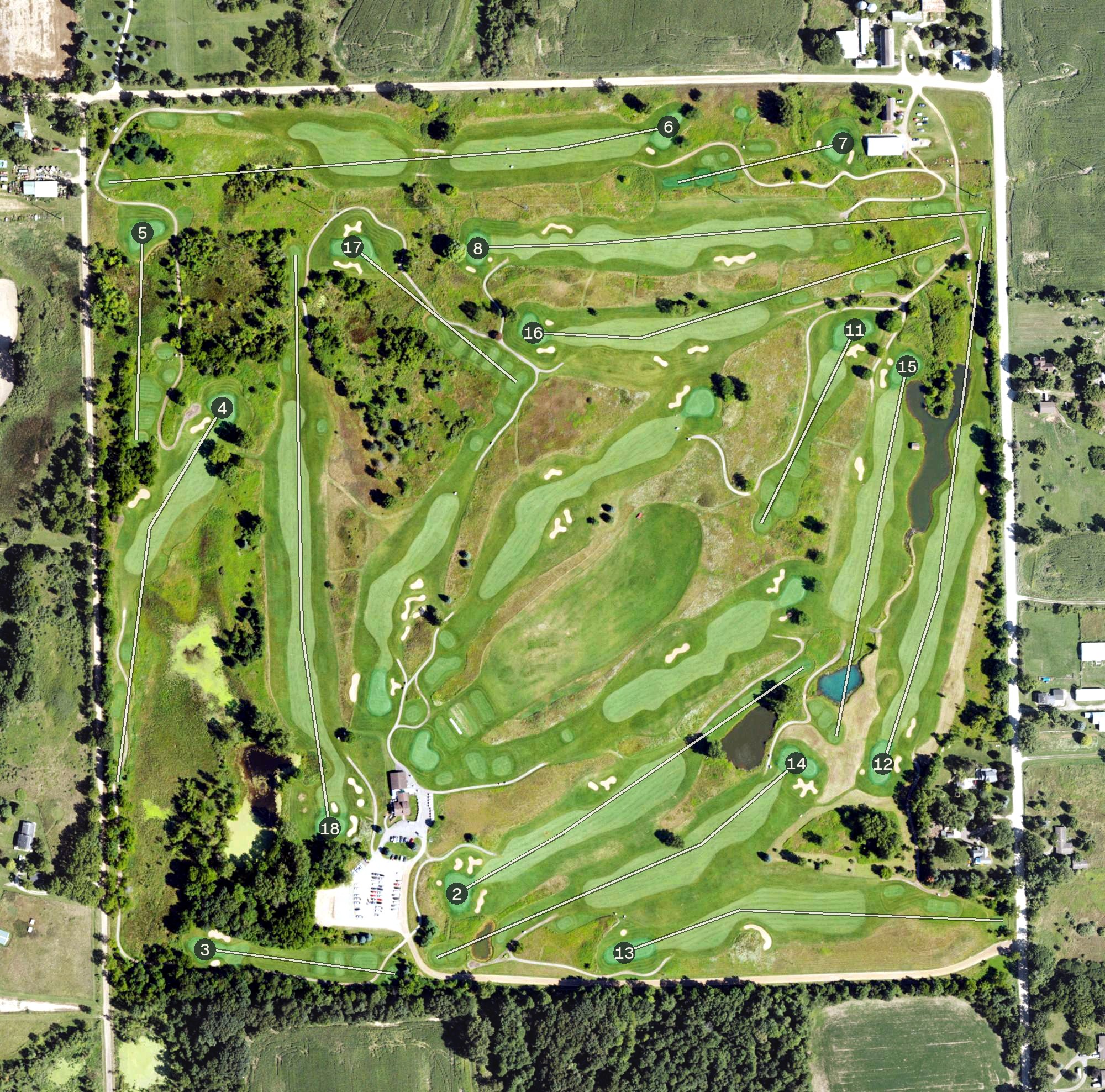 Aerial view of Hunters Ridge Golf Course, MI