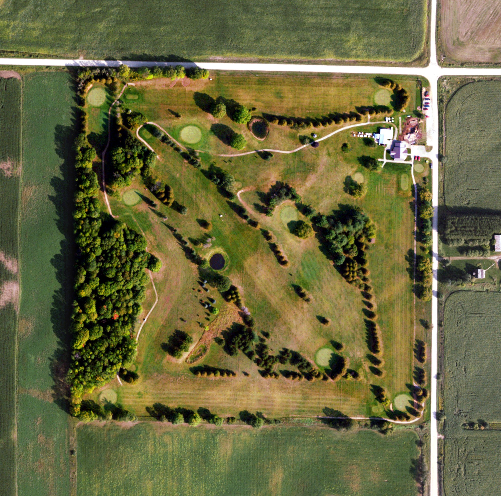 Aerial view of Indian Hills Golf Course, MI