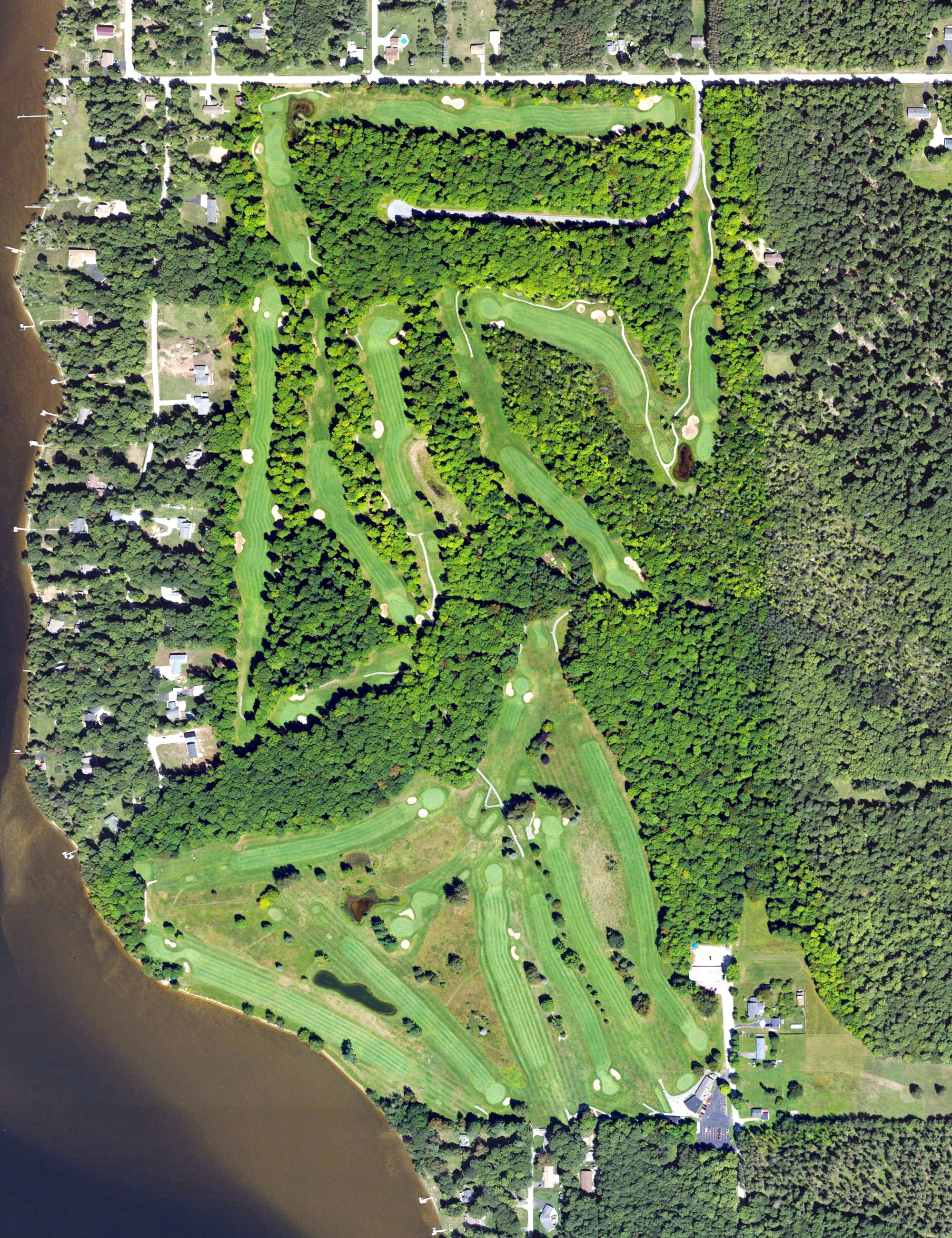 Aerial view of Indian Lake Golf and Country Club, MI