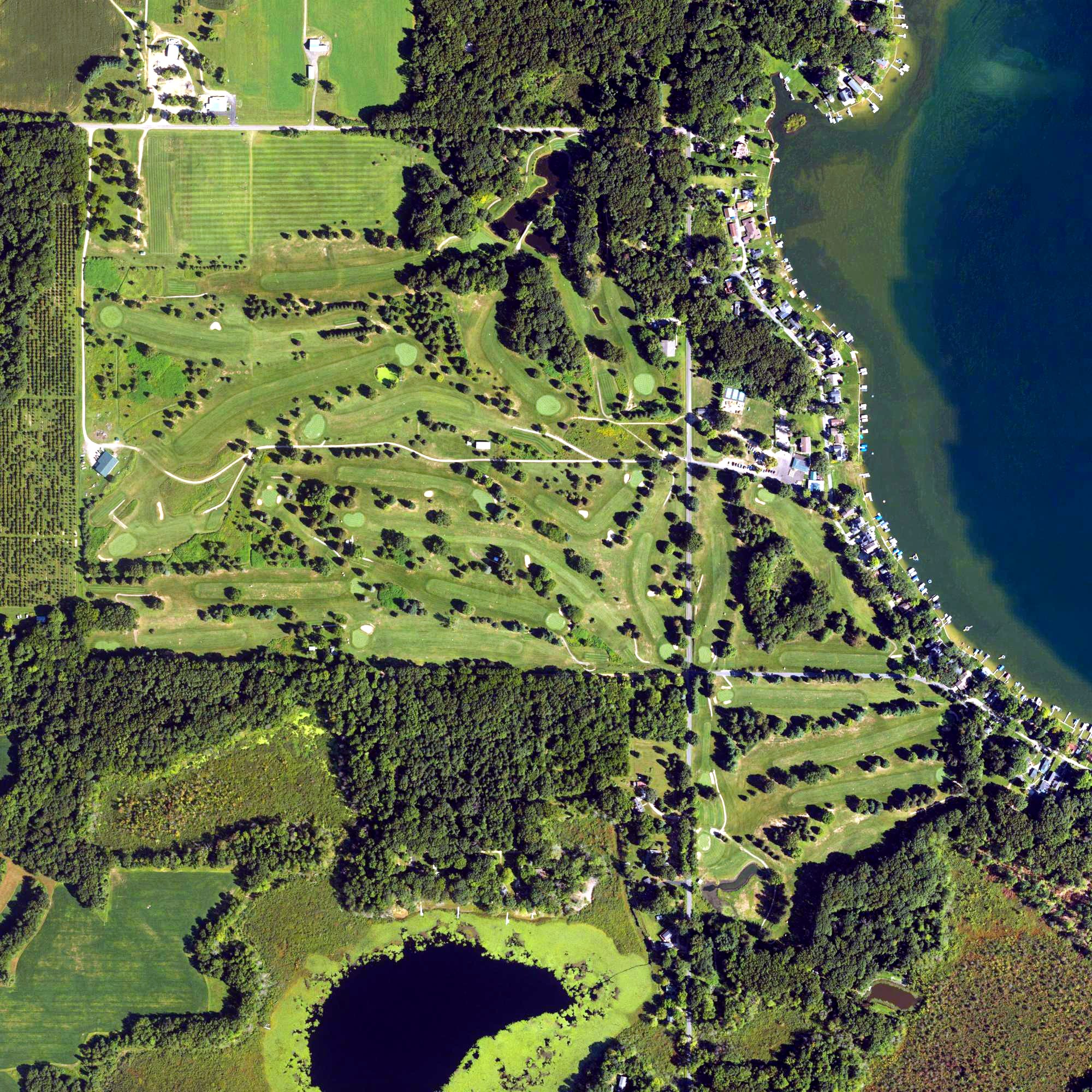 Aerial view of Indian Lake Hills Golf Course, MI