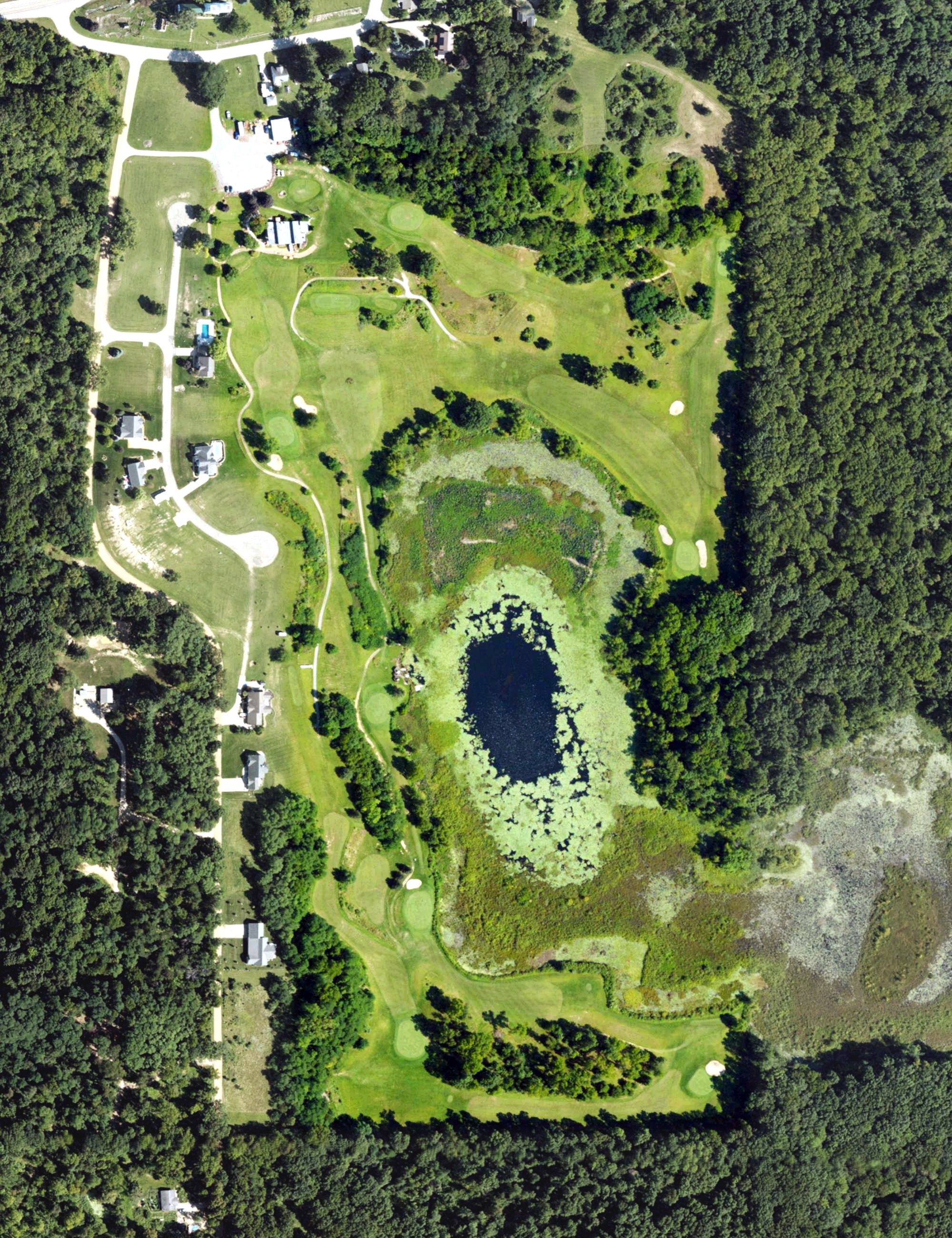 Aerial view of Irish Hills Golf Club, MI