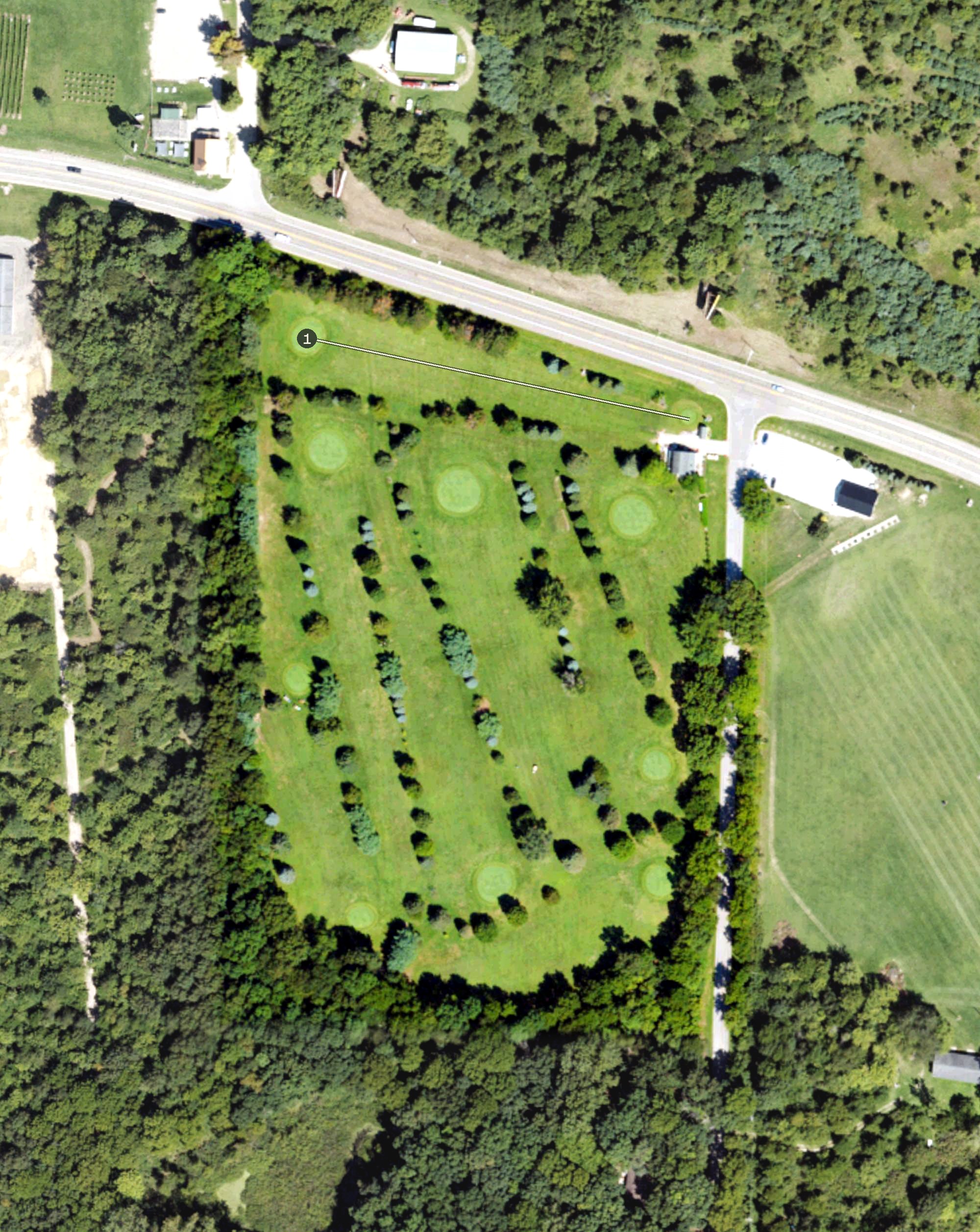 Aerial view of Irish Hills Shore Golf Course, MI