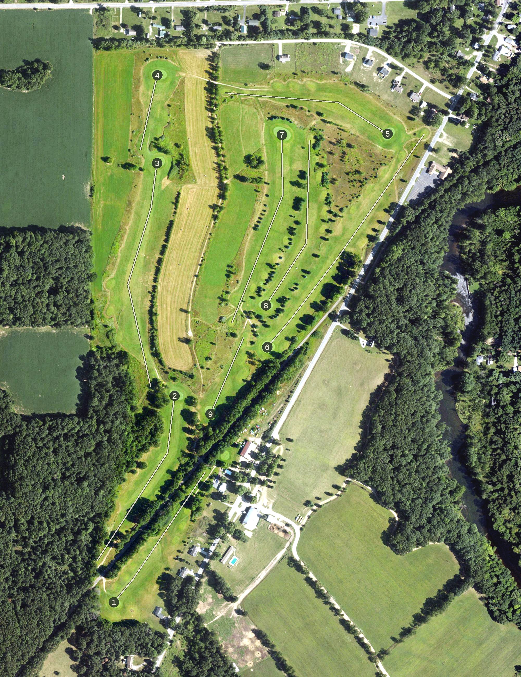 Aerial view of Iron Horse Golf Course, MI