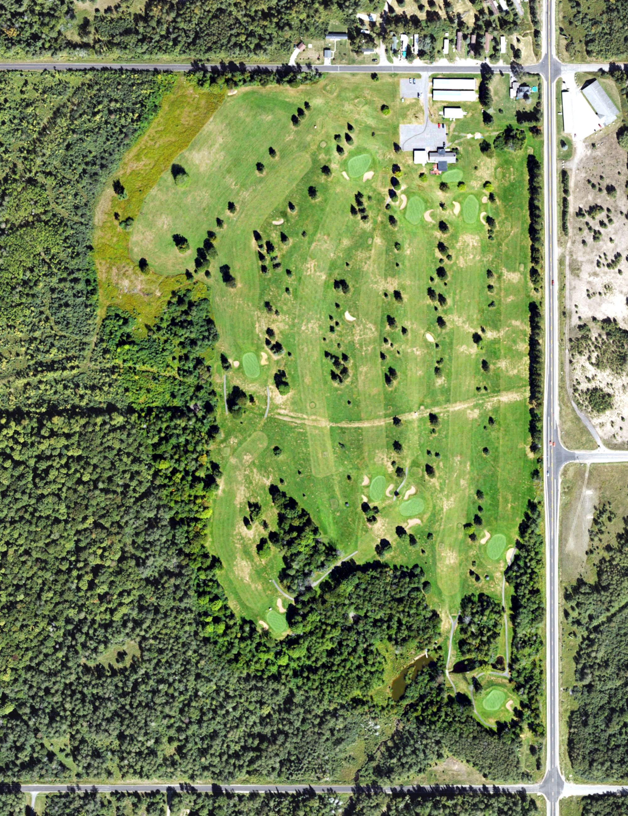 Aerial view of Iron River Country Club, MI