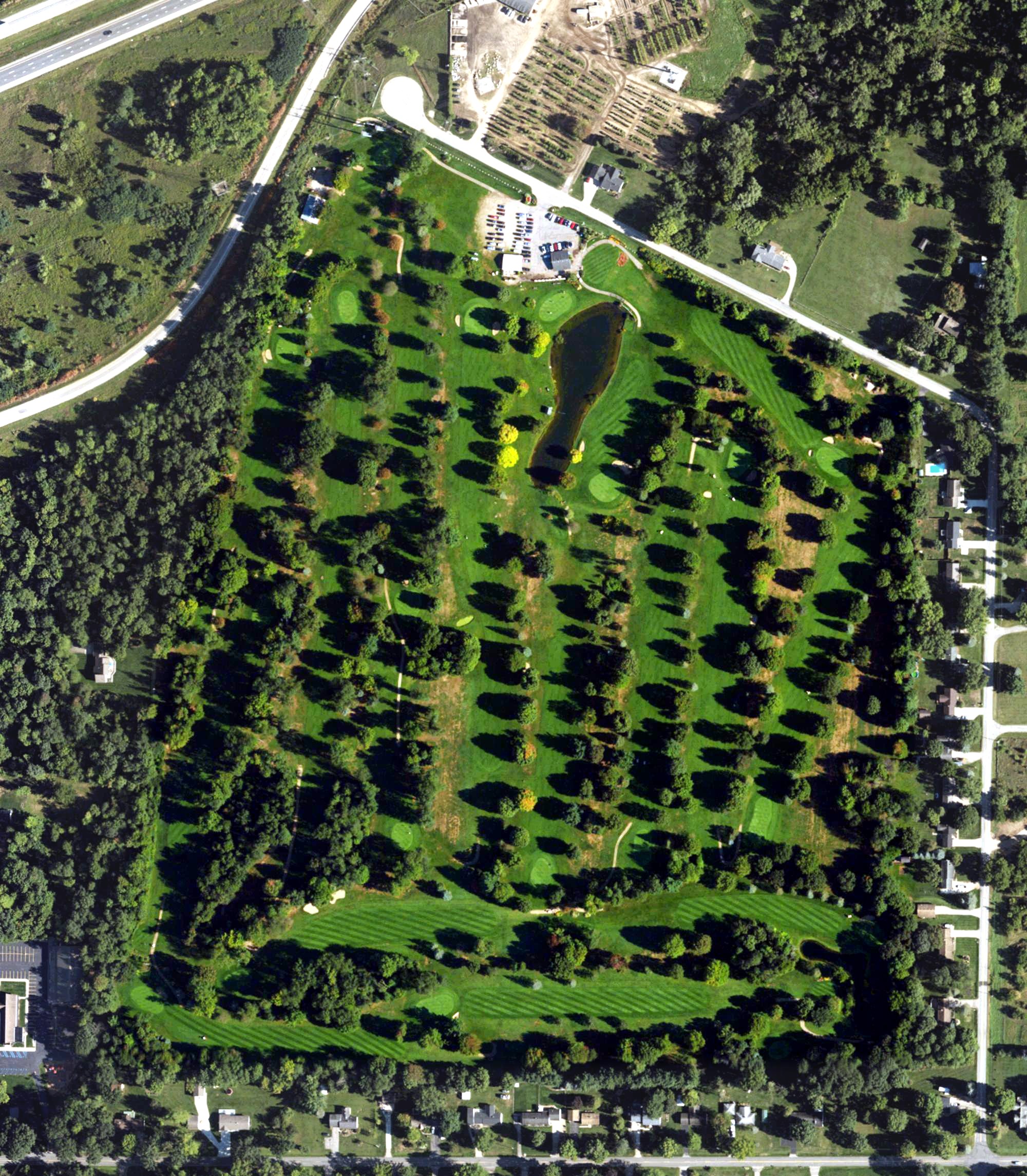 Aerial view of Ironwood Golf Course, MI