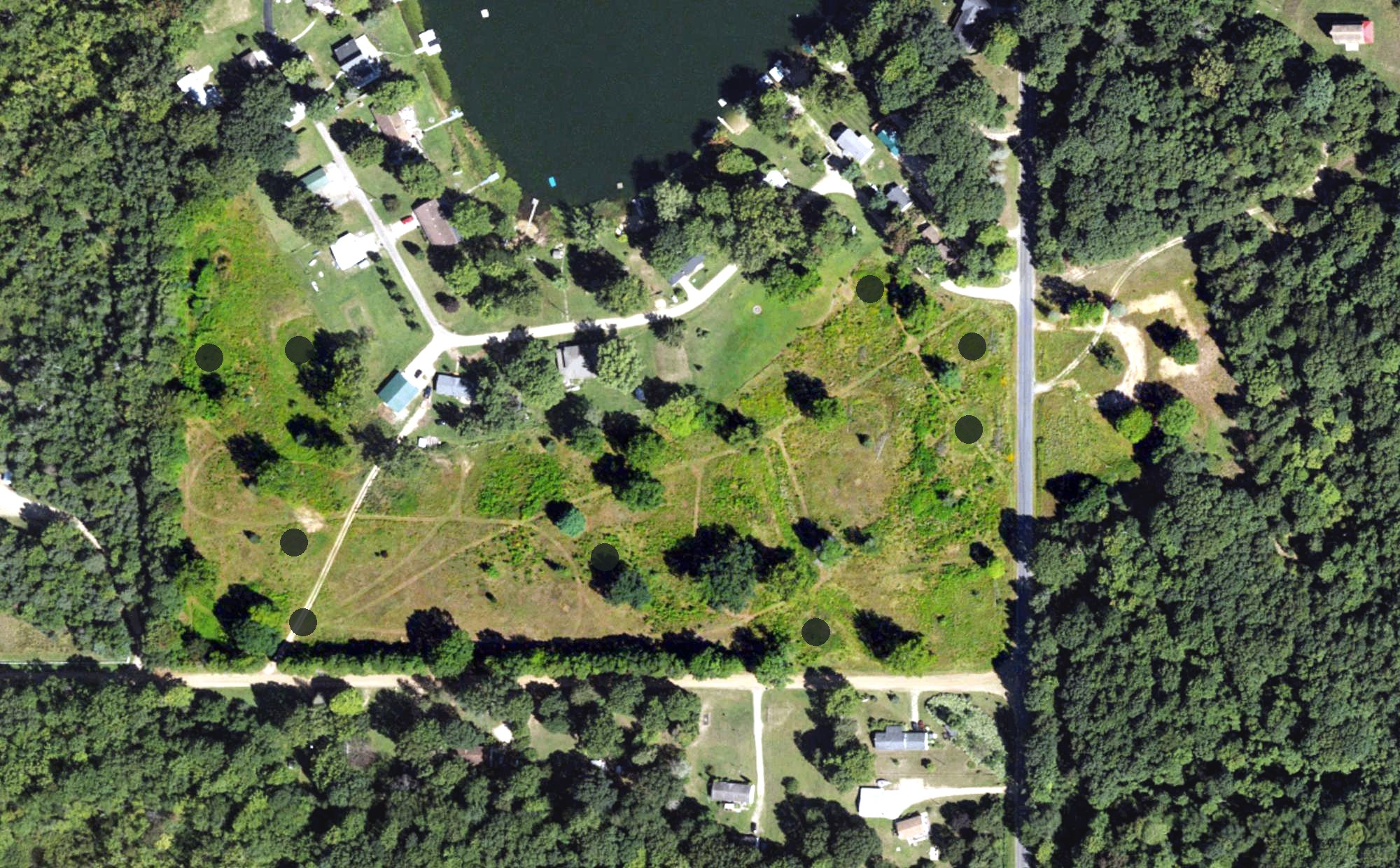 Aerial view of Jeptha Lake Golf Course, MI