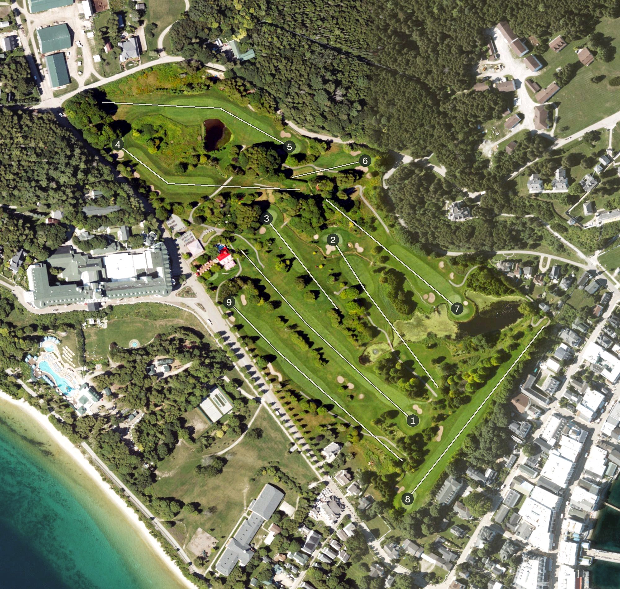 Aerial view of Jewel Golf Course - Grand Nine, MI