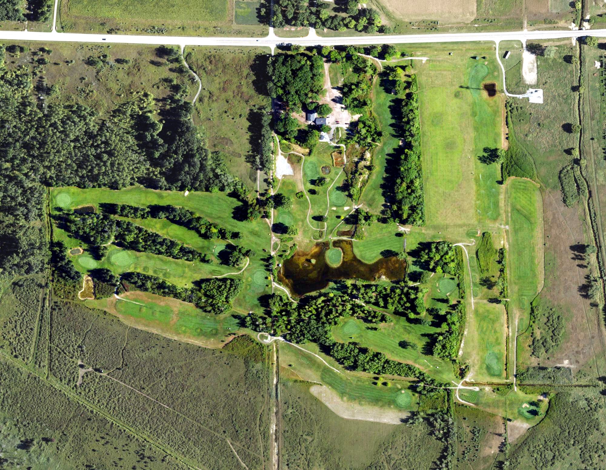 Aerial view of Knoll View Golf Course, MI