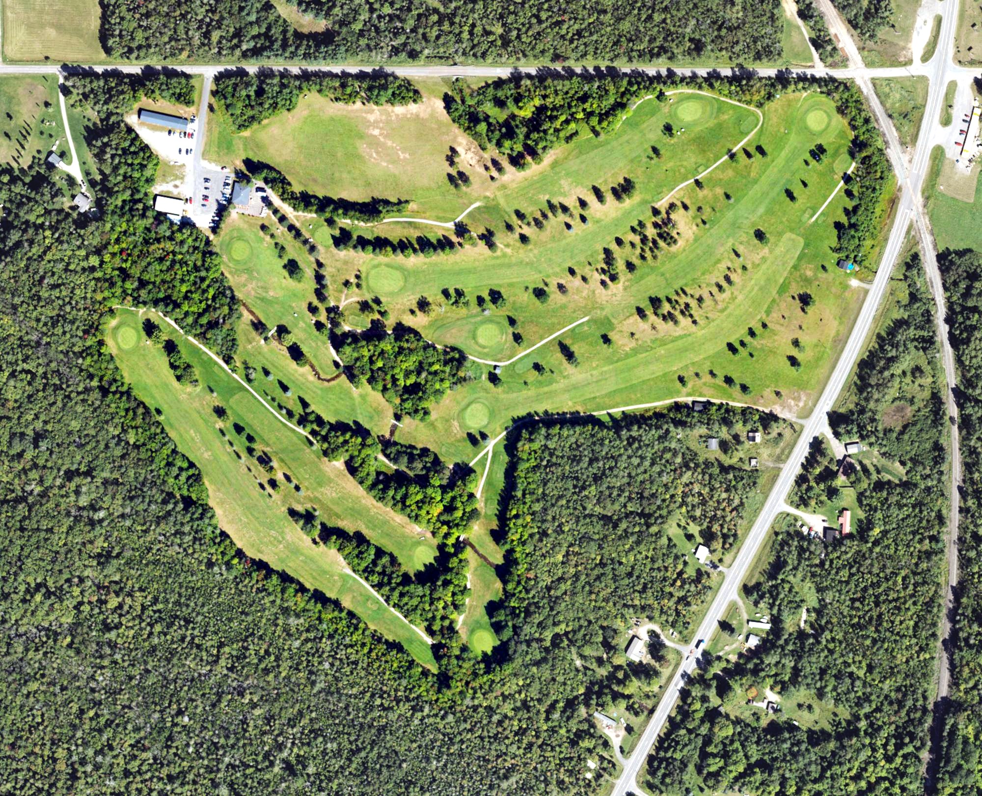 Aerial view of L'Anse Golf Club, MI