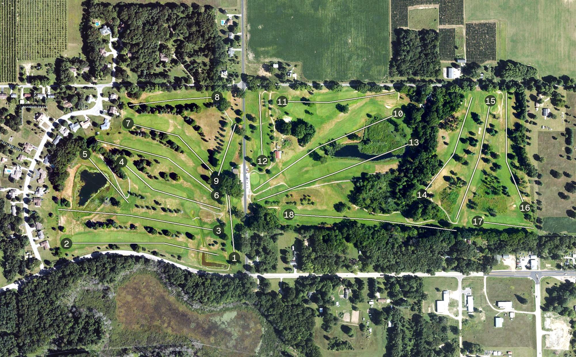 Aerial view of Lake Cora Hills, MI