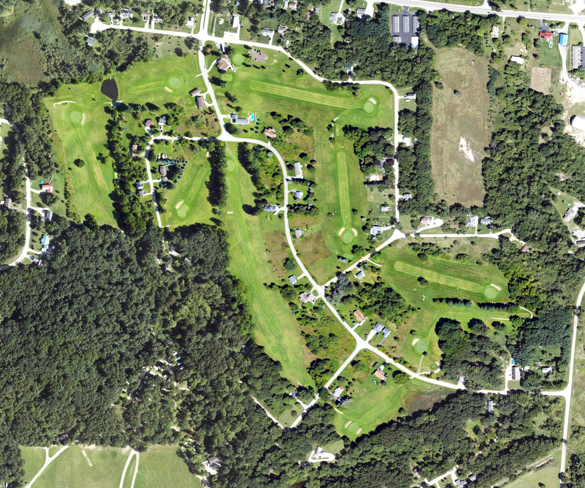 Aerial view of Lake Leann Golf Course, MI