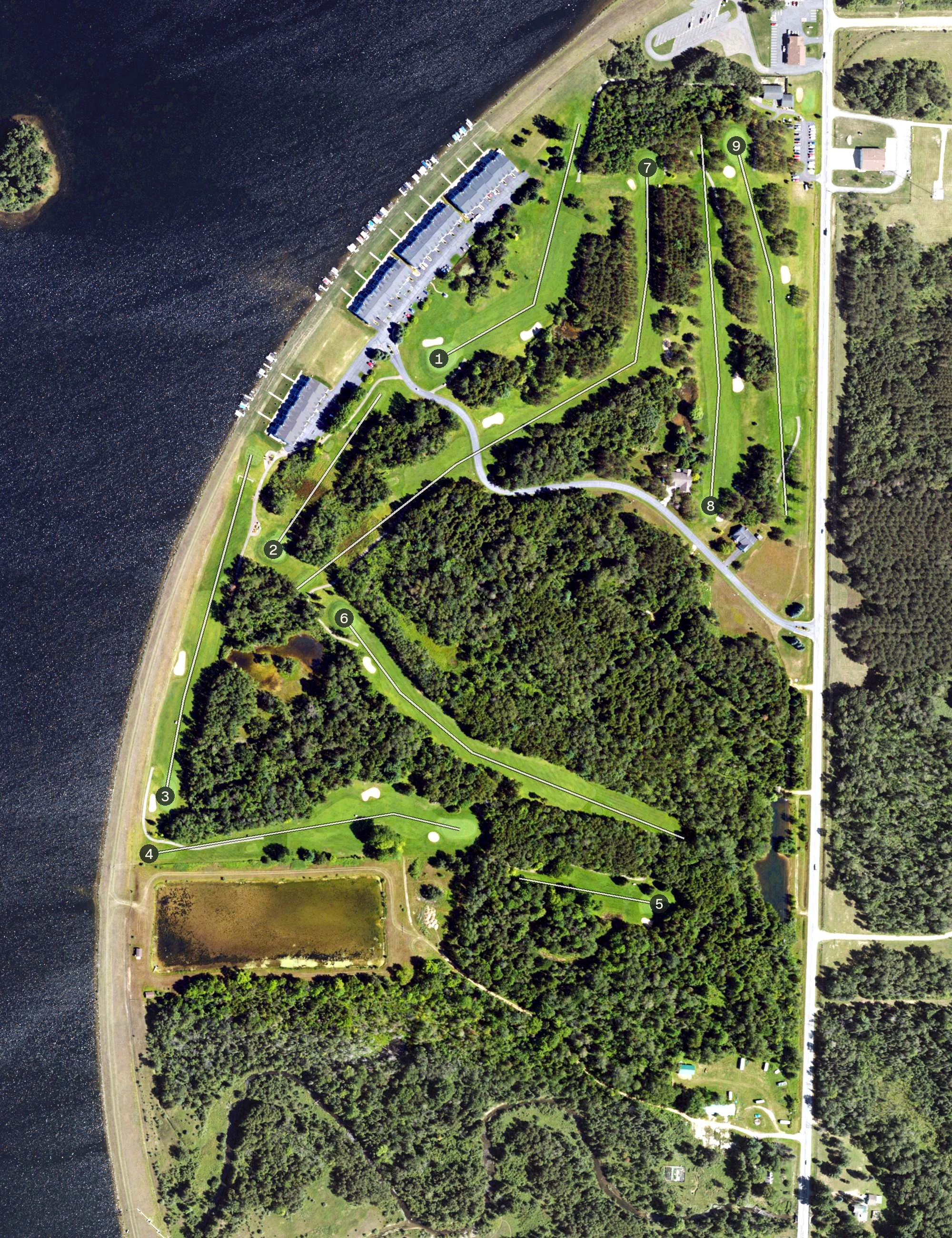 Aerial view of Lakeside Golf Course, MI
