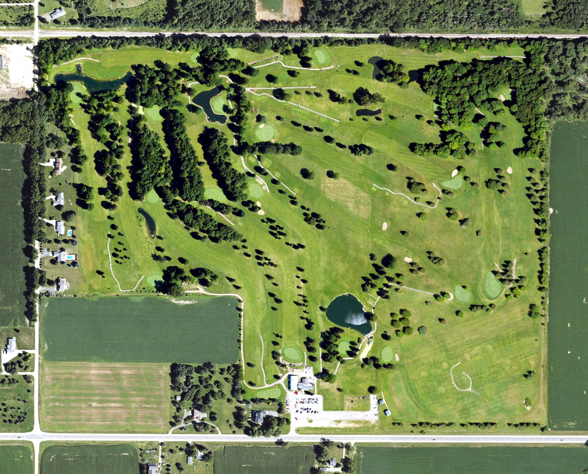 Aerial view of Ledge Meadows Golf Course, MI