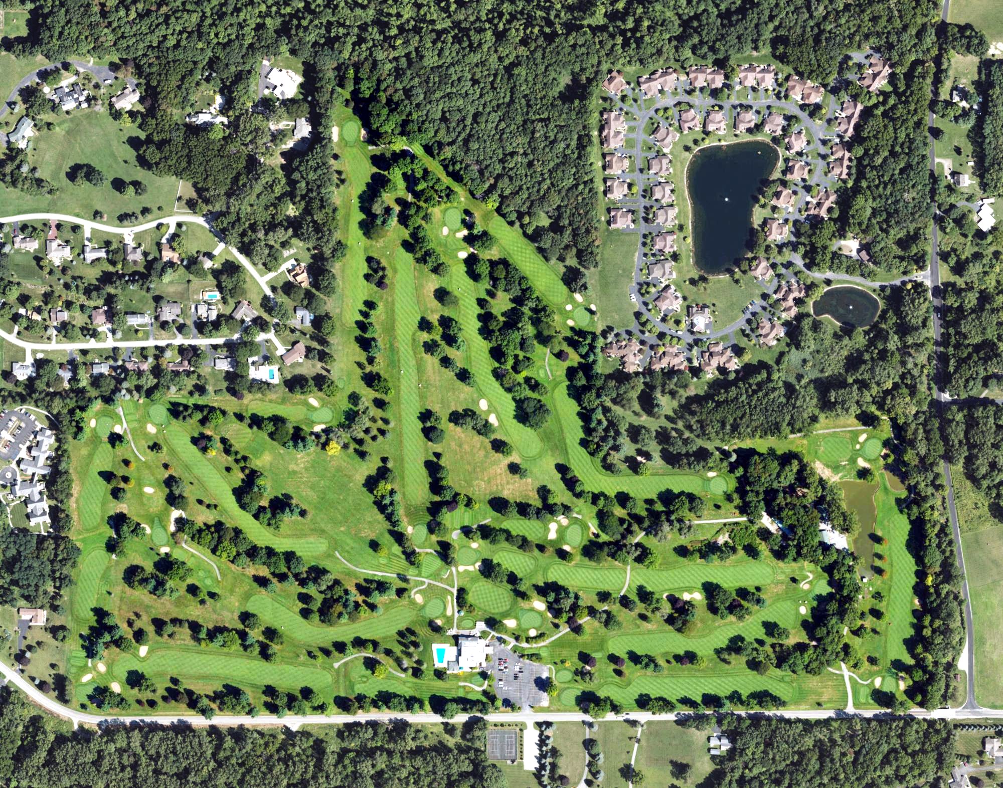 Aerial view of Lenawee Country Club, MI
