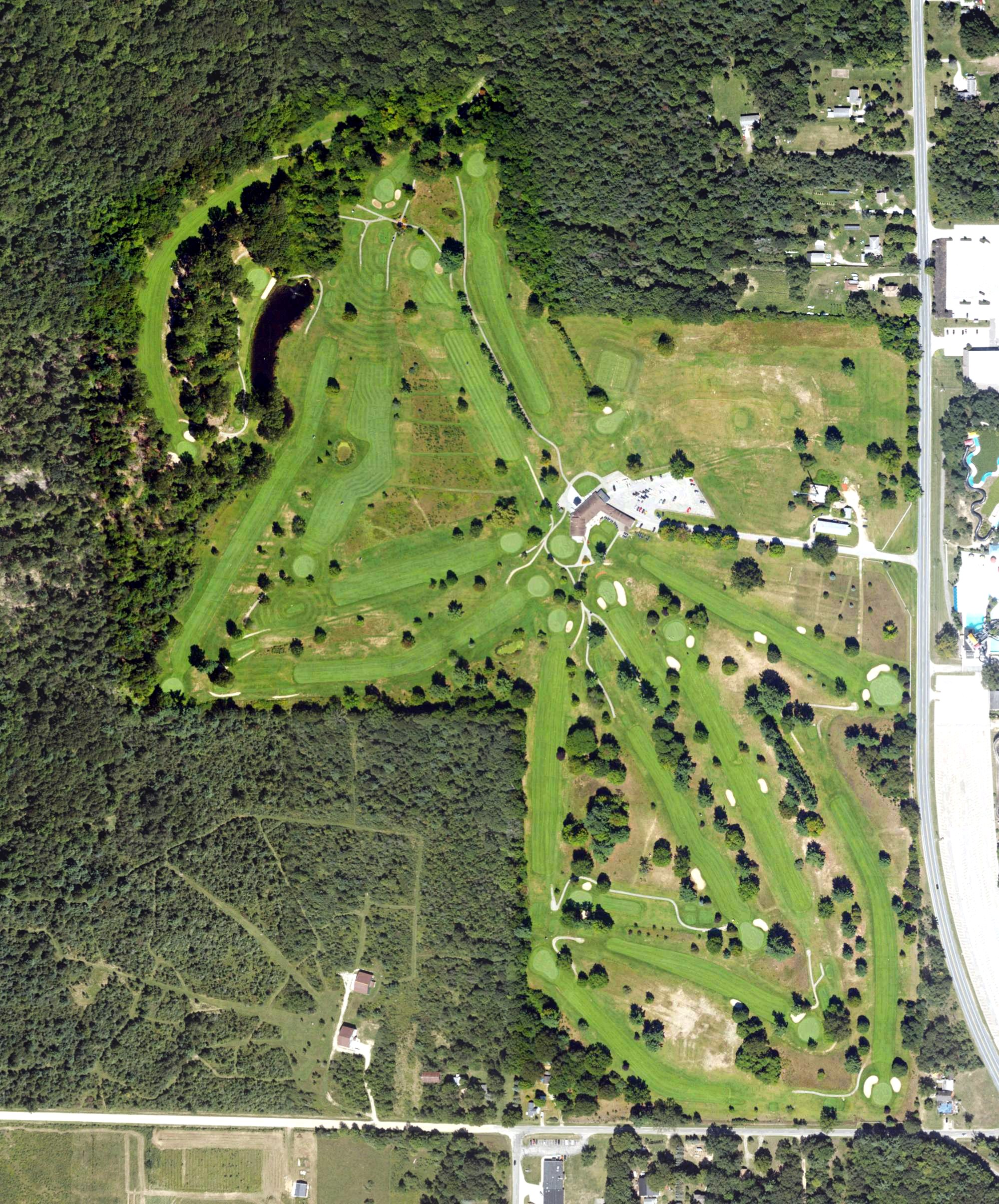 Aerial view of Lincoln Golf Course, MI