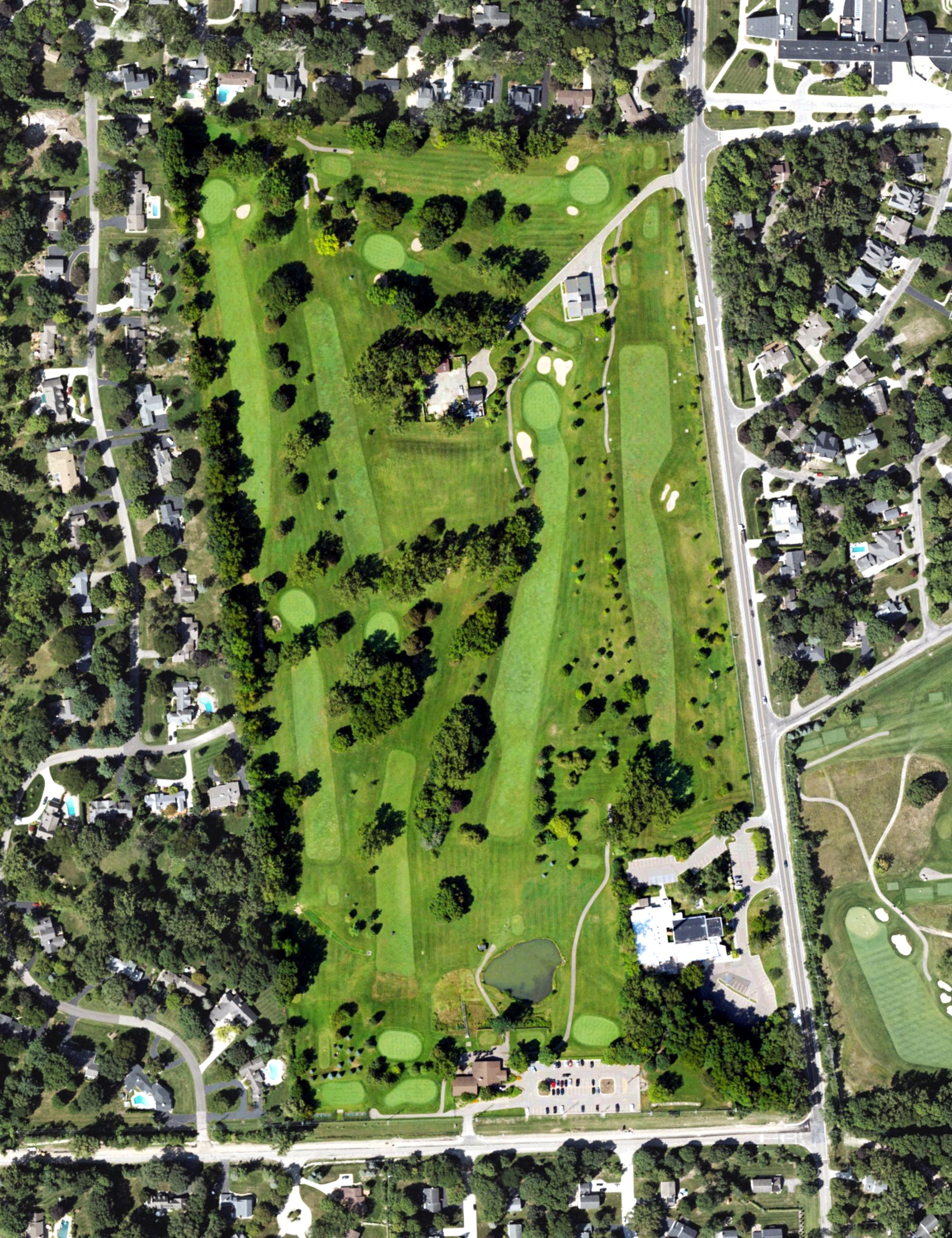 Aerial view of Lincoln Hills Golf Course, MI