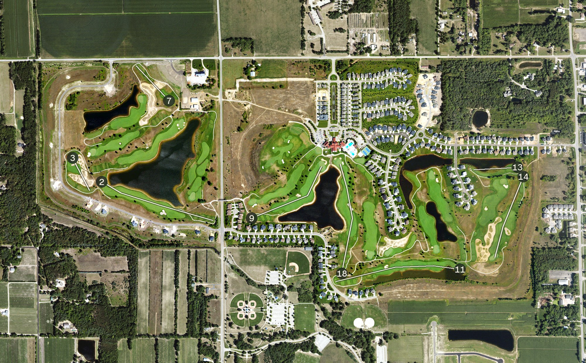 Aerial view of Macatawa Legends Golf & Country Club, MI