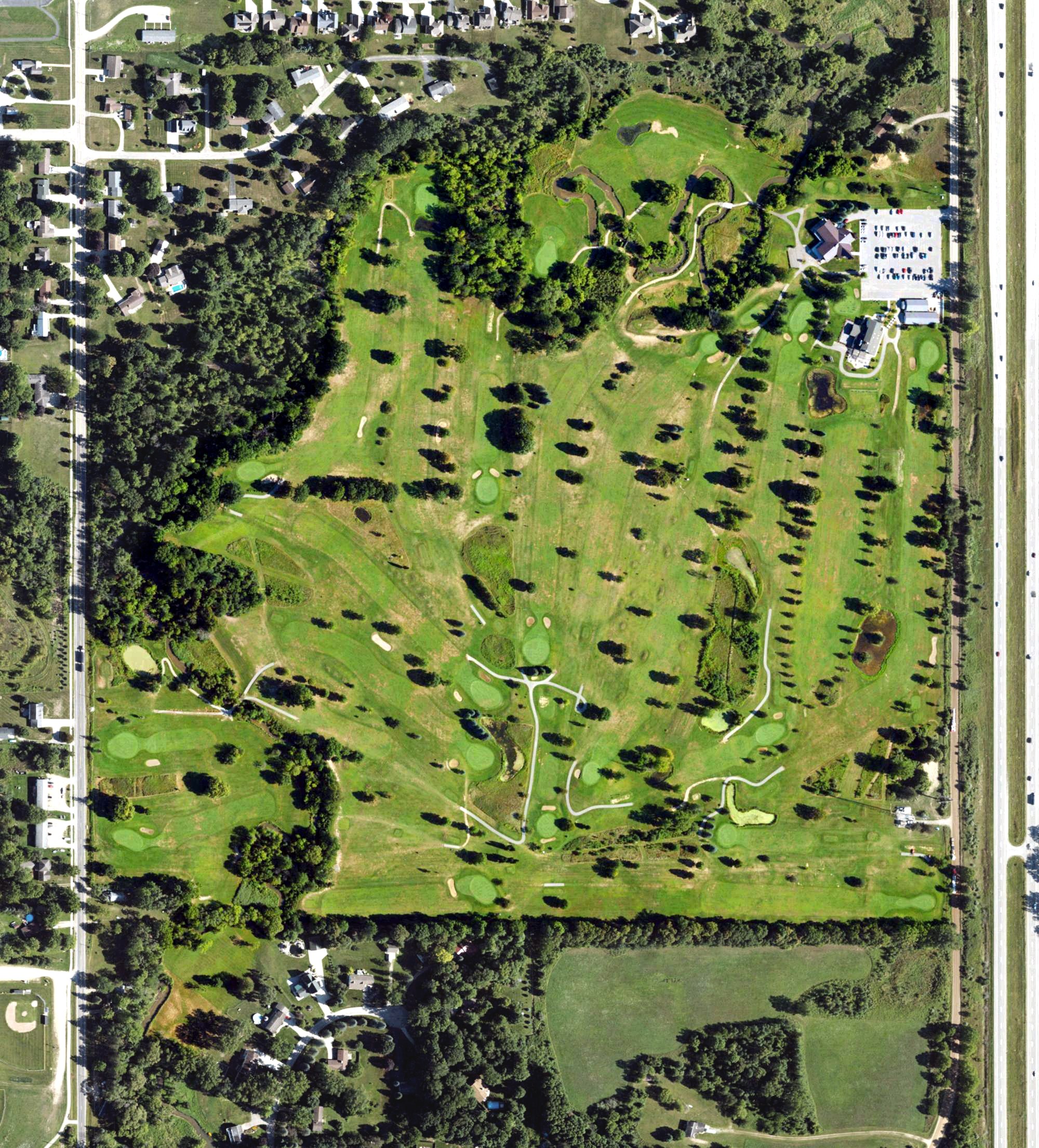 Aerial view of Maple Creek Golf Club, MI