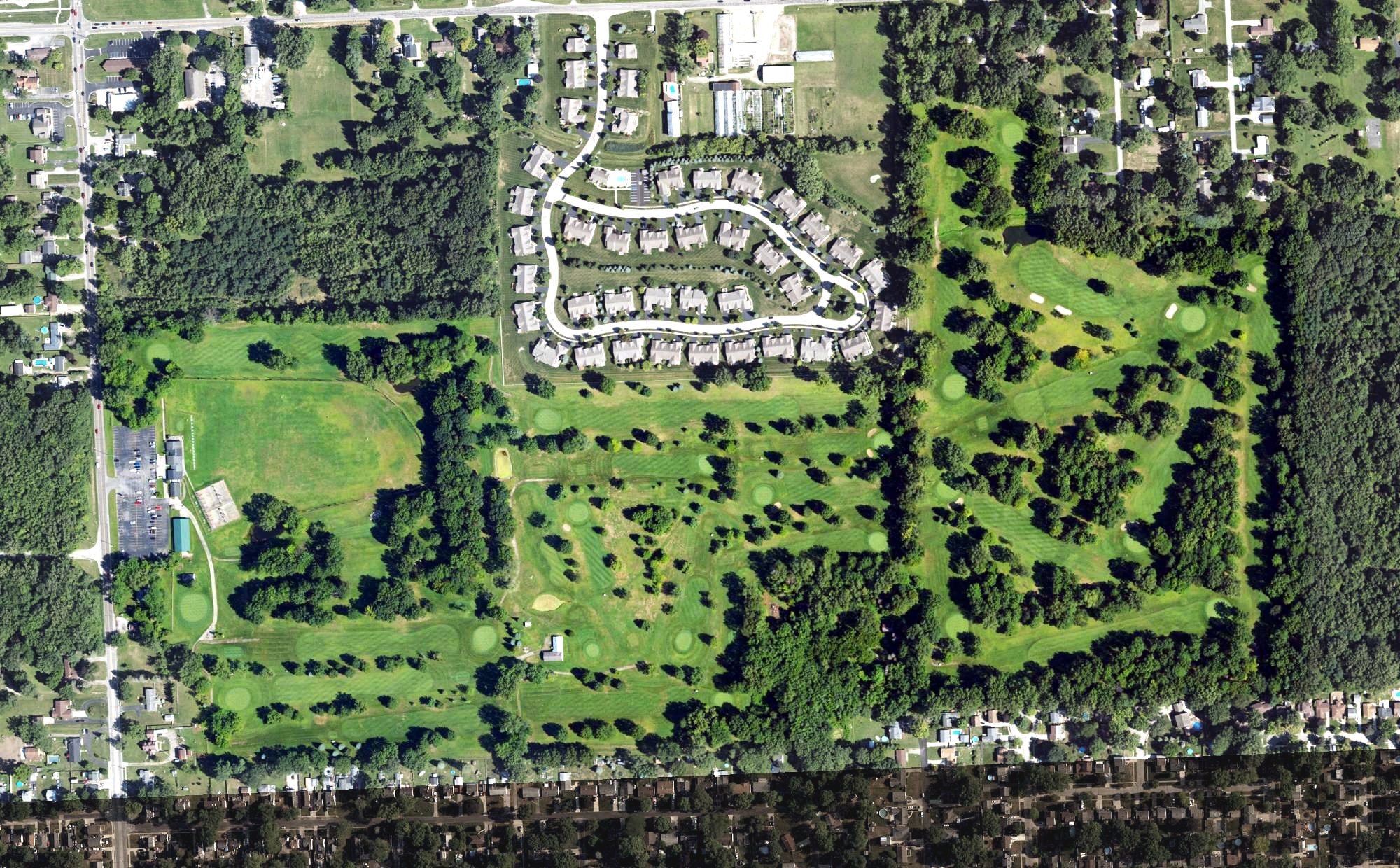 Aerial view of Maple Grove Golf Course, MI
